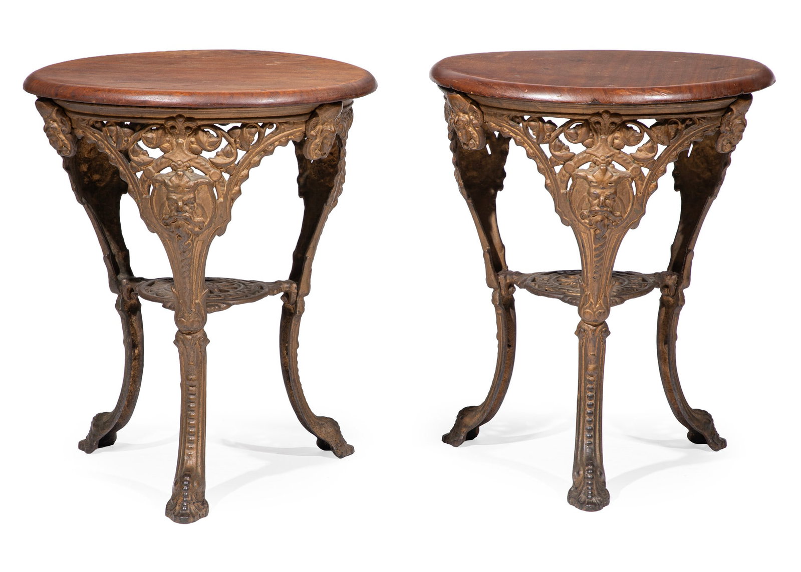 Pair of Antique English Cast Iron Pub Tables by Mitchells & Butlers LTD, Birmingham (1 of 4)