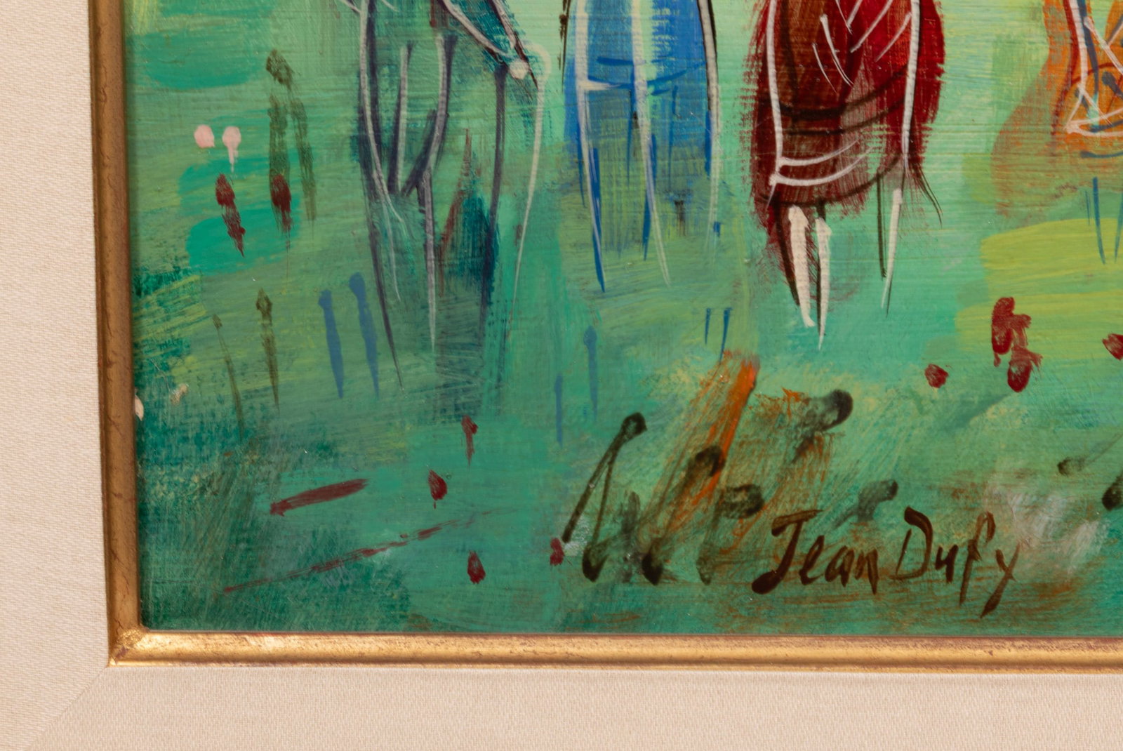 Important Jean Dufy, Champ de courses d'Auteuil, oil on canvas - 2