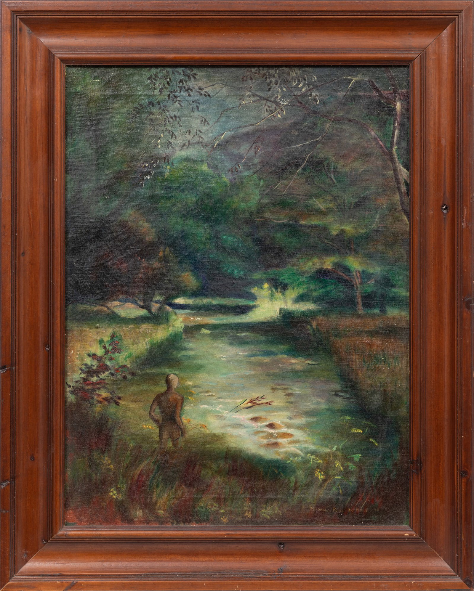 Yvonne Pene du Bois, The Brook, 1948, oil on canvas (1 of 3)