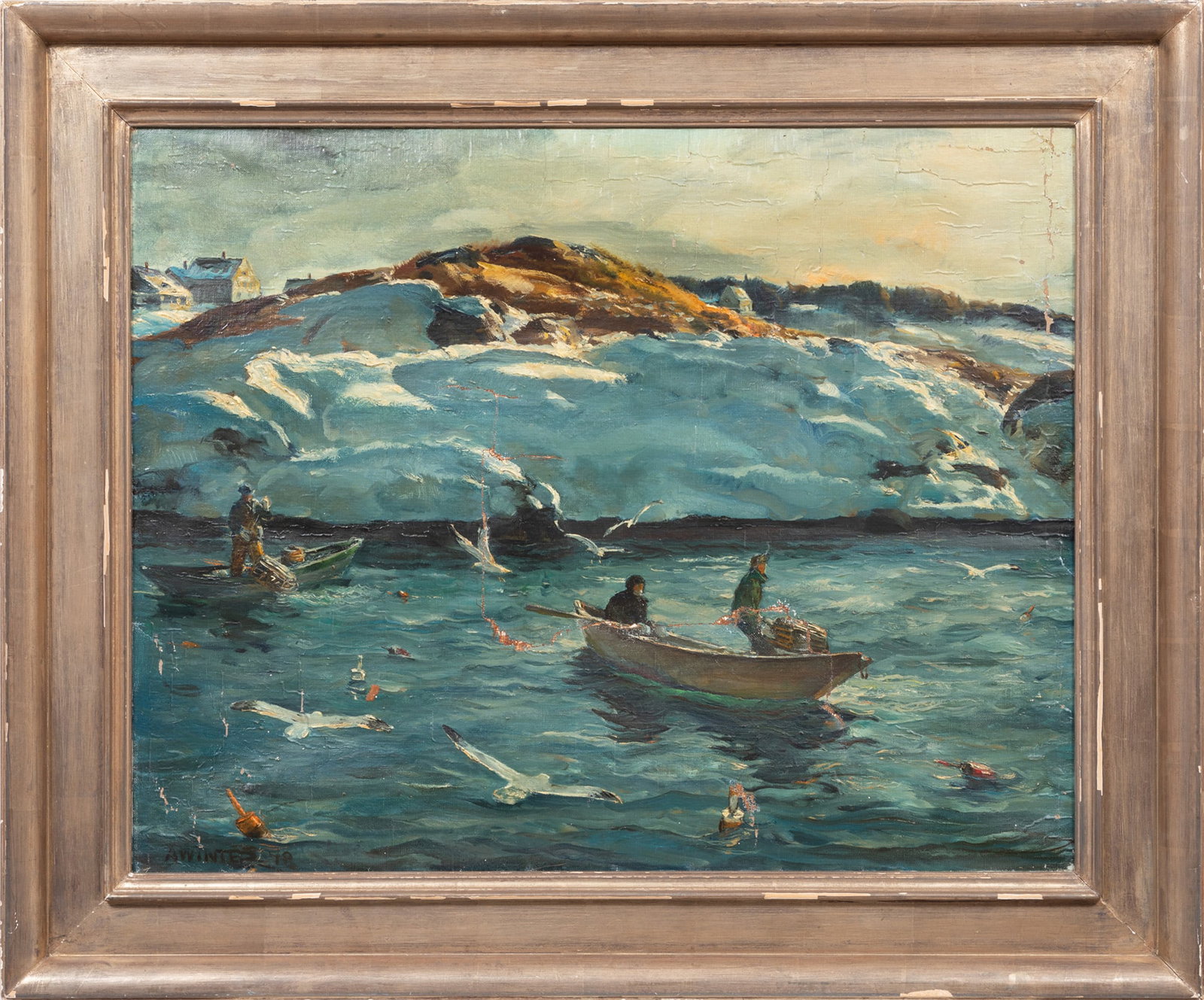 Andrew George Winter, Lobstering with Grandpa, 1948, oil on canvas (1 of 3)