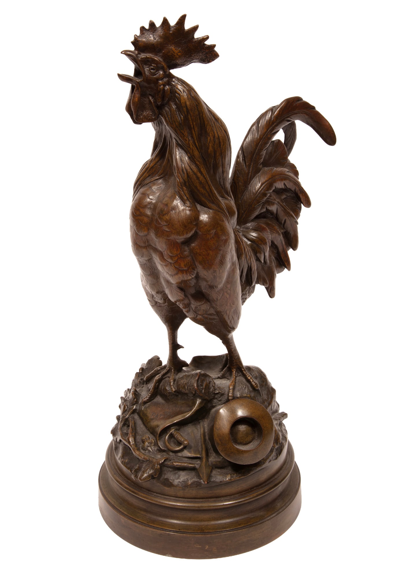 After Prosper Lecourtier, Coq Chantant, bronze (1 of 10)