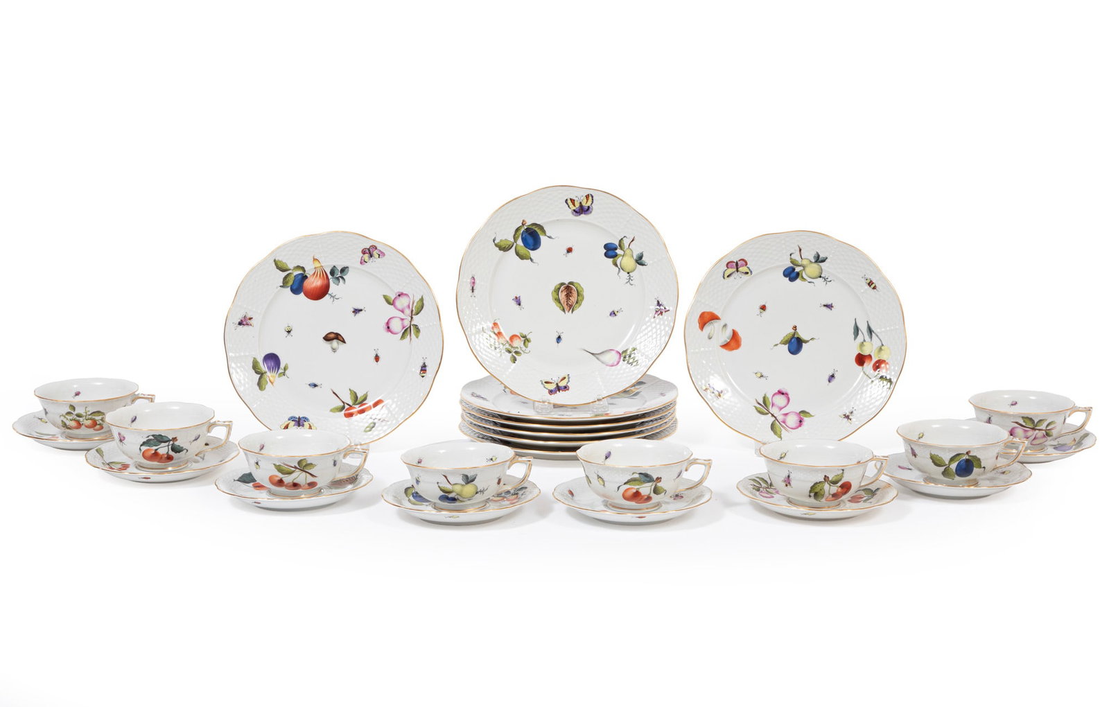 Herend Porcelain Market Garden Dessert Service, 24 pieces (1 of 6)