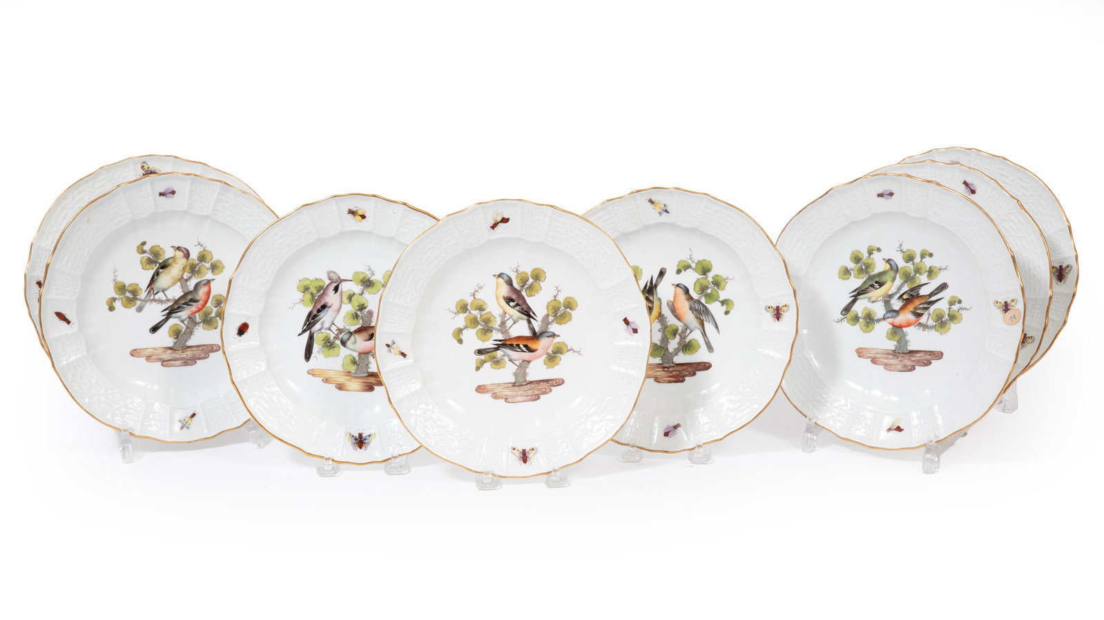 Eight Antique Meissen Ornithological Porcelain Plates (1 of 2)