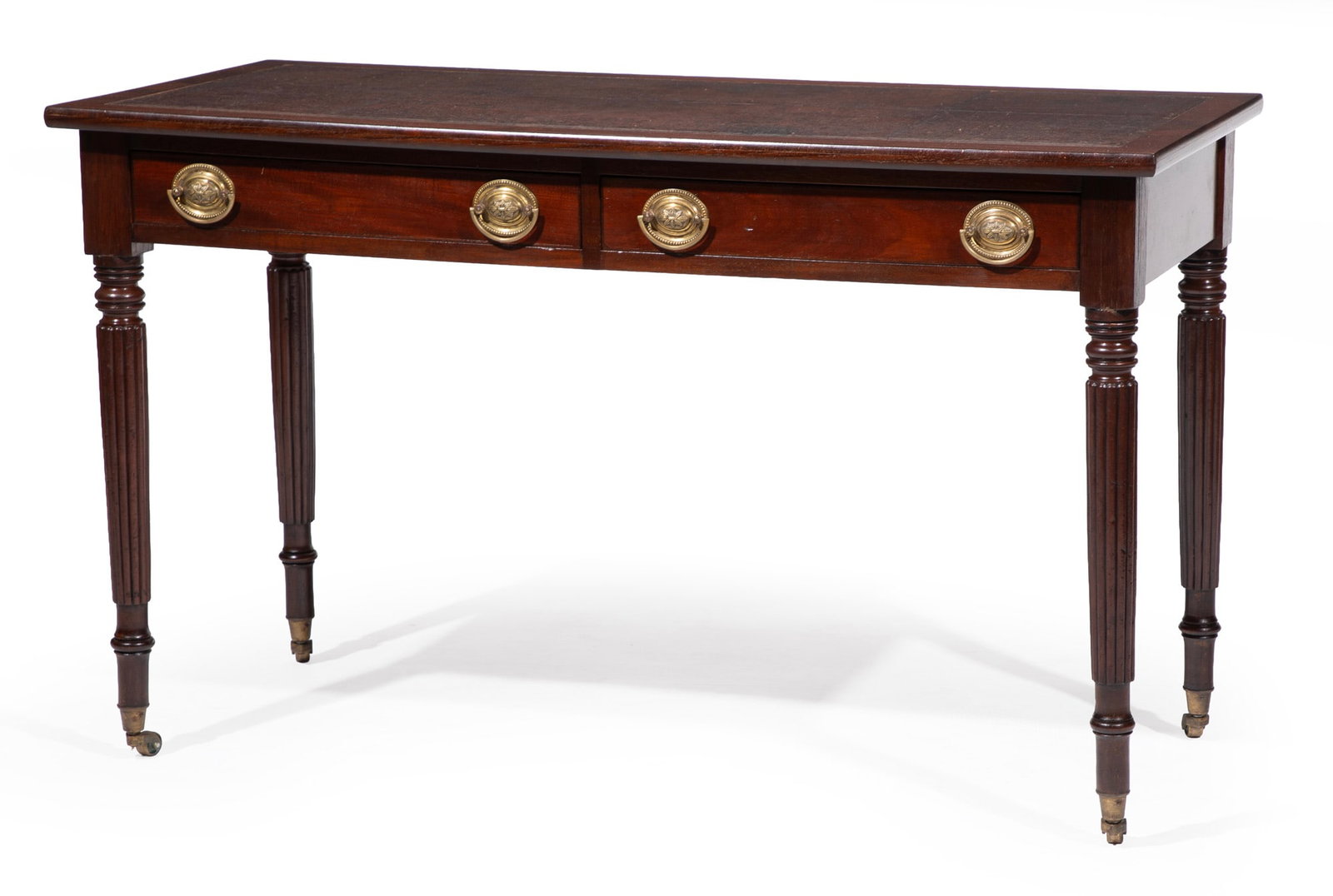 English Regency Carved Mahogany Writing Table (1 of 4)