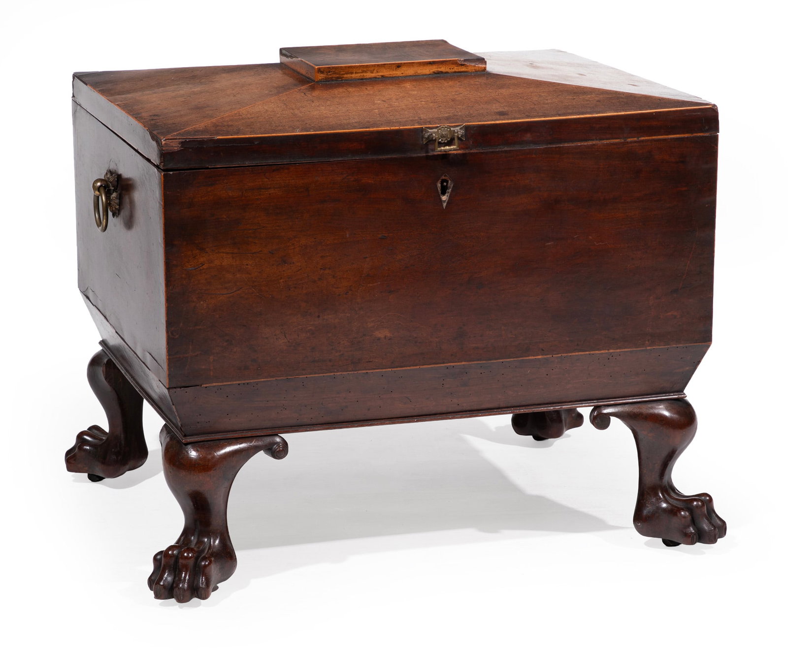 Georgian Inlaid Mahogany Sarcophagus-Form Cellarette (1 of 4)