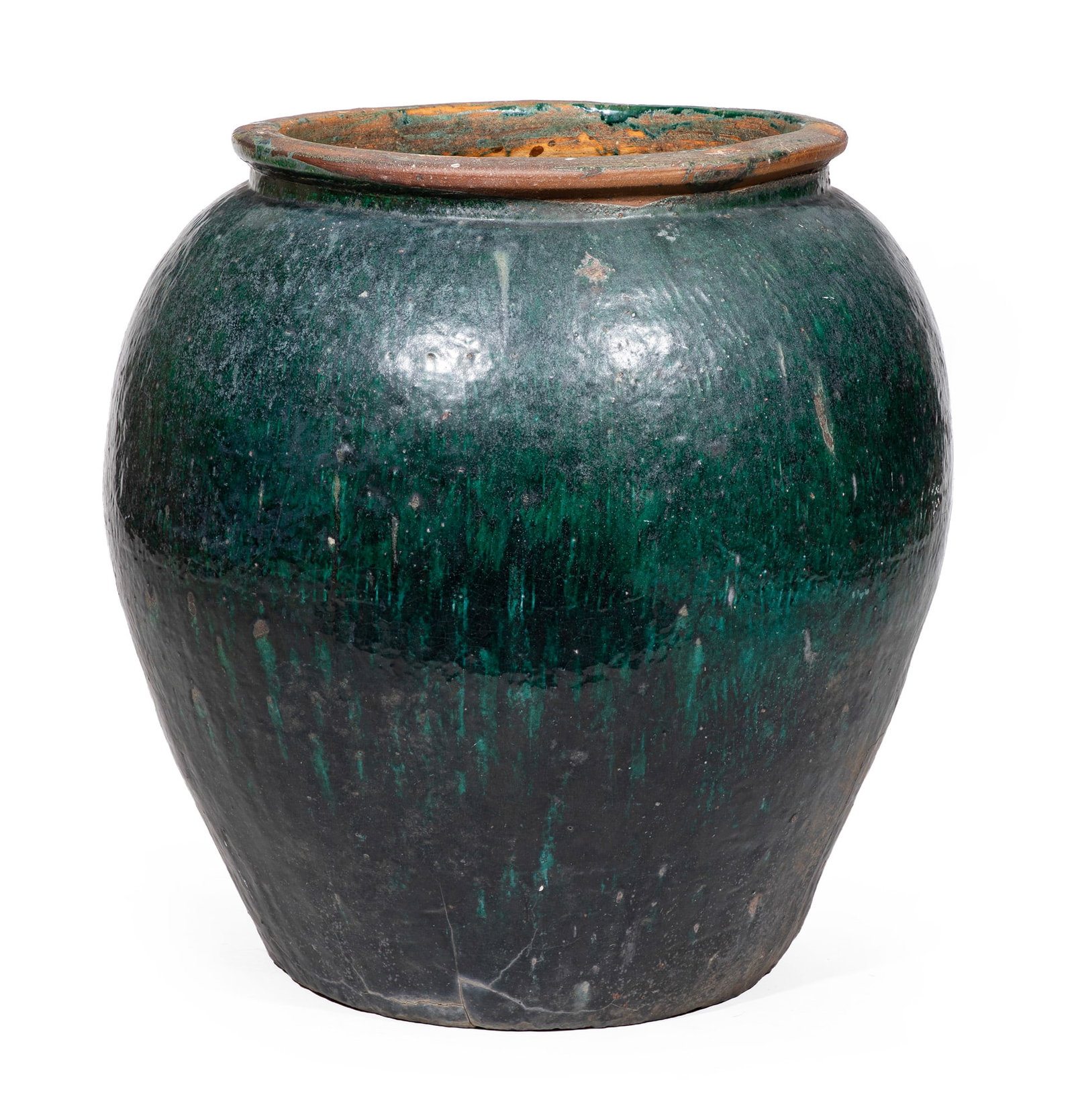 Monumental Chinese Glazed Water Storage Jar (1 of 2)