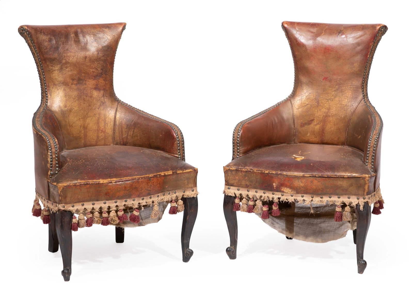 Pair of French Provincial Diminutive Carved Walnut Child's Chairs (1 of 4)