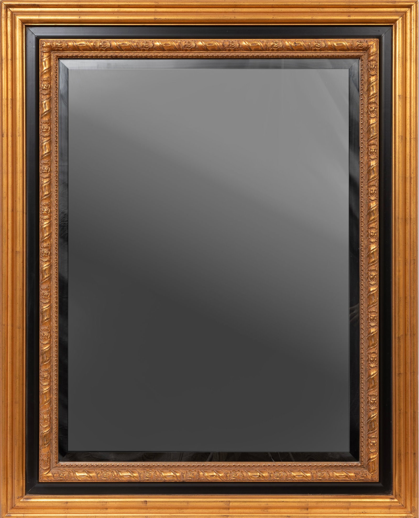 Large Giltwood and Ebonized Mirror (1 of 2)