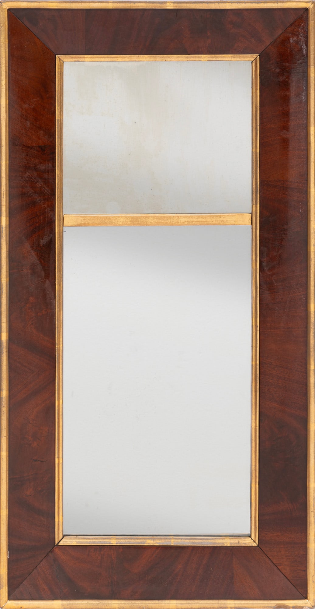 Antique American Late Classical Mahogany and Parcel Gilt Mirror (1 of 1)