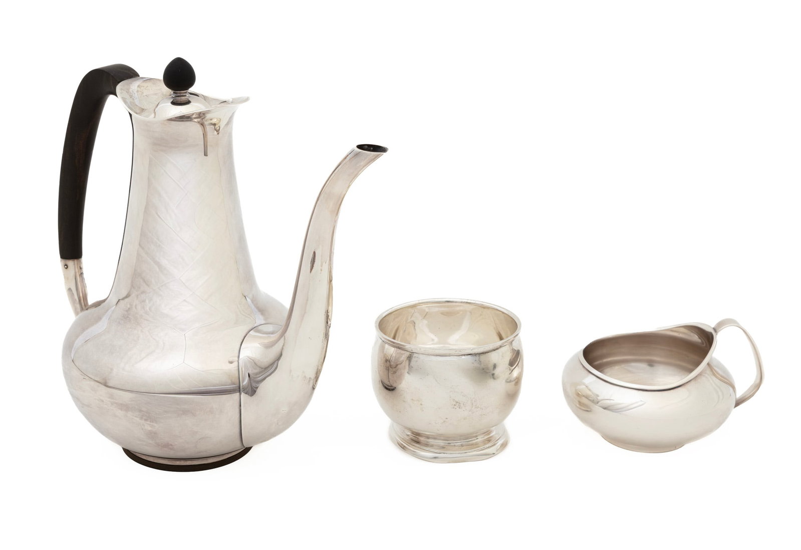 Danish Mid-Century Modern Sterling Silver After-Dinner Coffee Pot and Creamer (1 of 8)