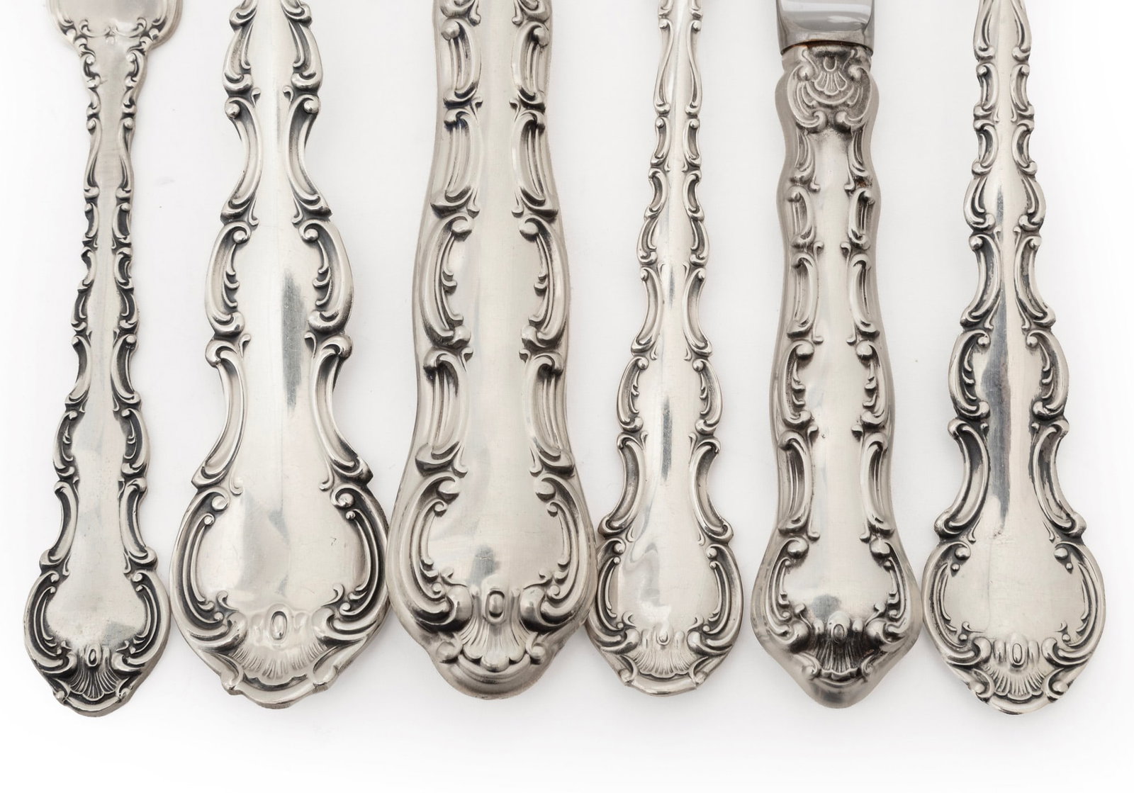 Gorham Strasbourg Pattern Sterling Silver Flatware Service - 7