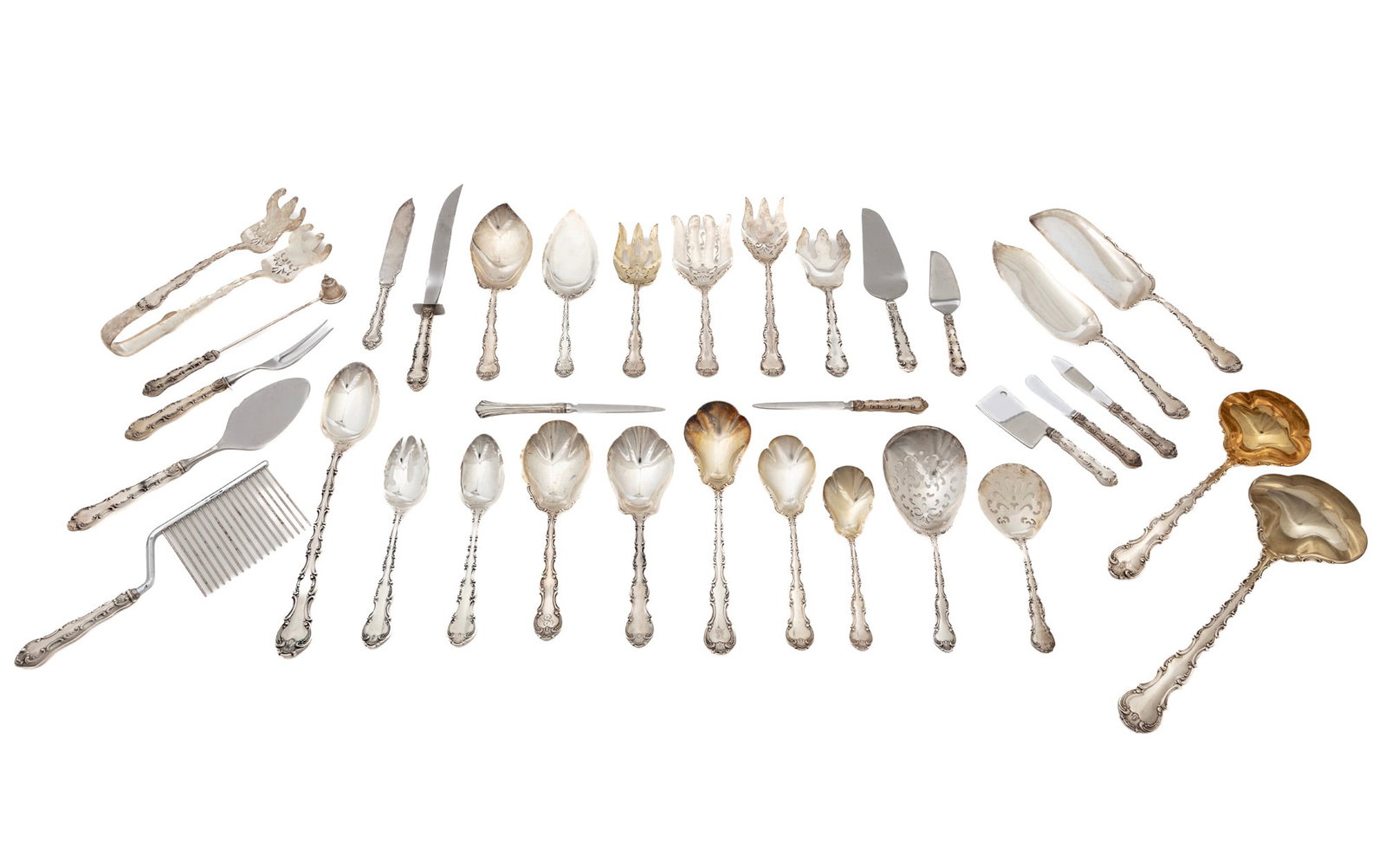 Good Group of Gorham Strasbourg Sterling Silver Flatware Serving Pieces (1 of 12)