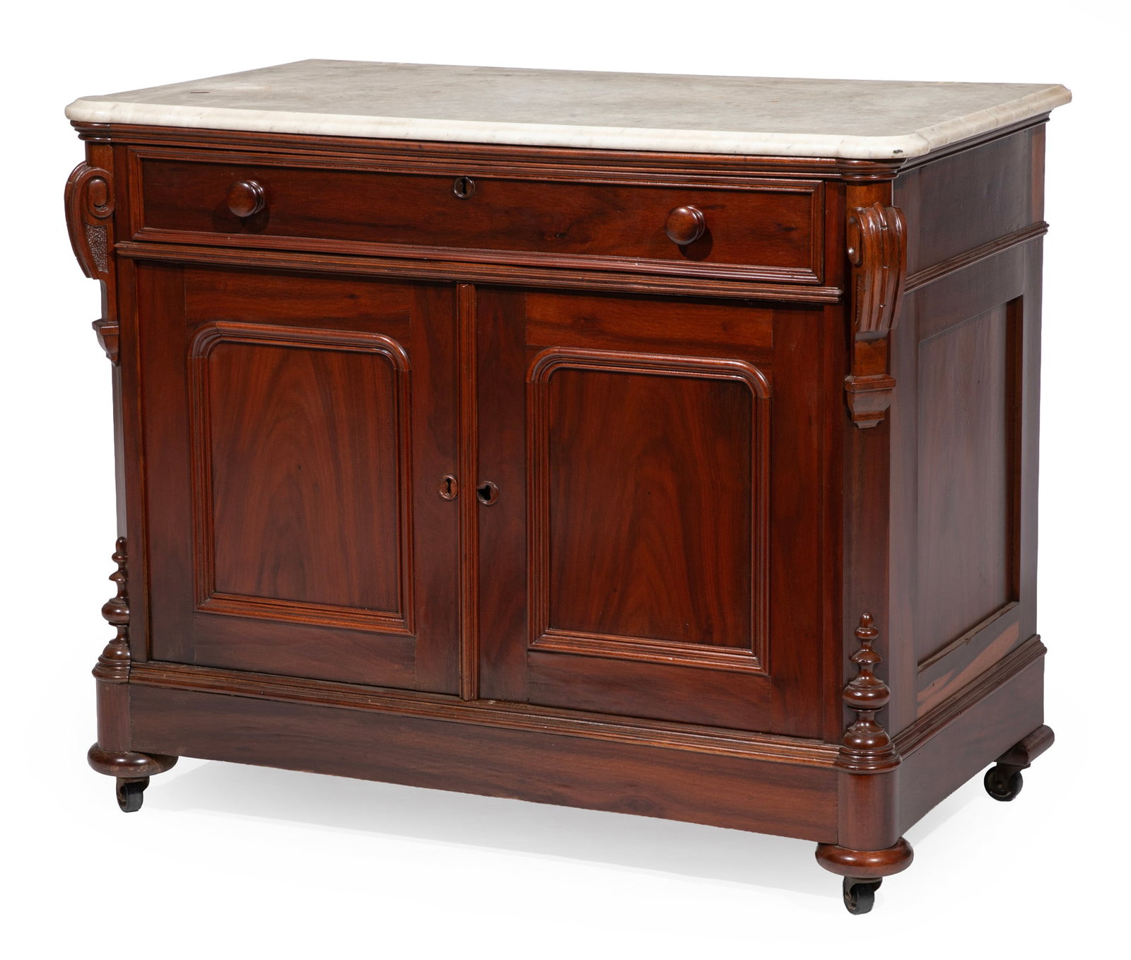American Rococo Carved Mahogany Washstand (1 of 5)