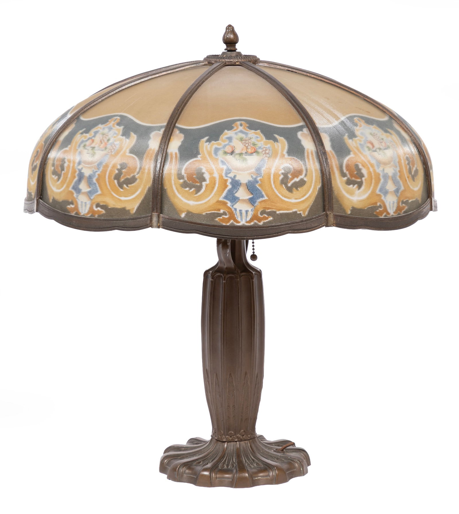 Antique Bradley and Hubbard Reverse-Painted Table Lamp (1 of 3)