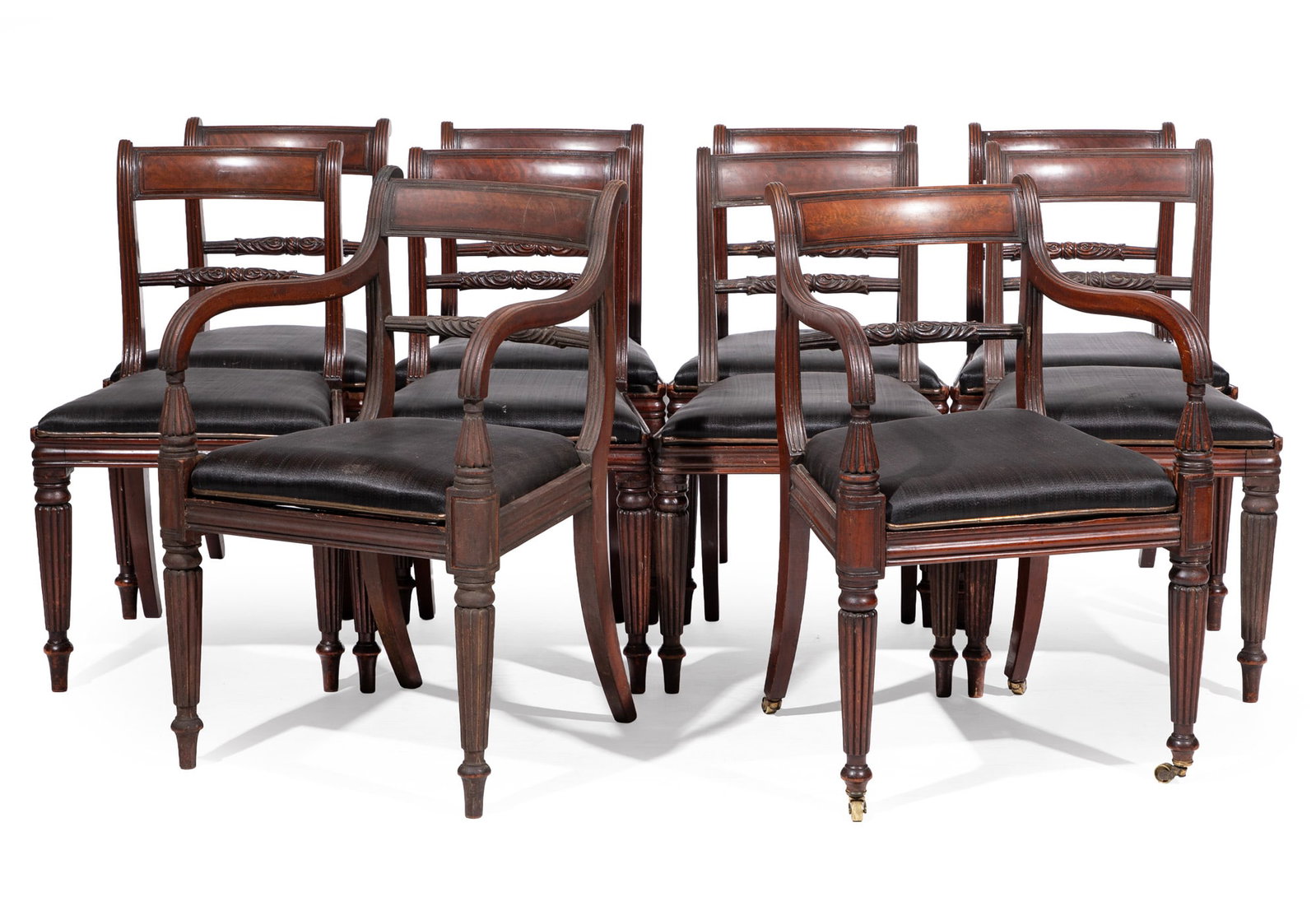 Fine Set of Ten William IV Carved Mahogany Dining Chairs (1 of 4)