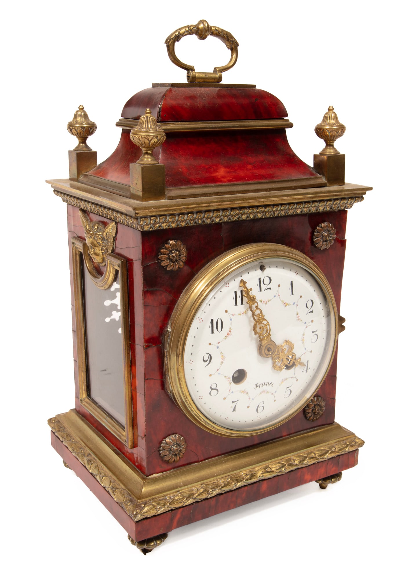 Louis XVI-Style Bronze-Mounted Mantel Clock (1 of 13)