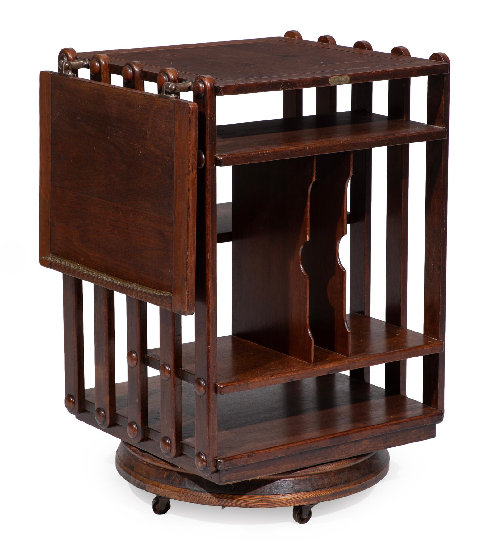 Antique American Mahogany Revolving Book Mill (1 of 4)