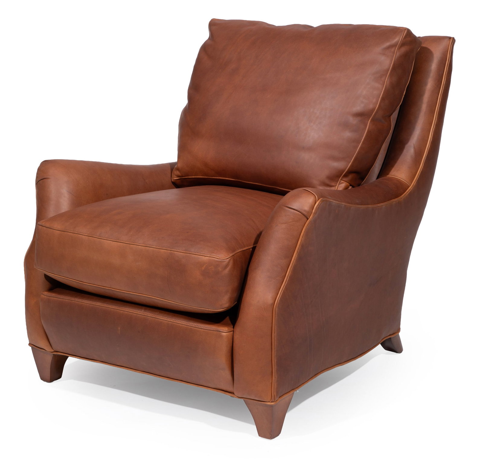 Moore & Giles Hamilton Leather Lounge Chair: Moore & Giles Hamilton Leather Lounge Chair 21st c., 33 x 35 x 39 in. (83.8 x 88.9 x 99.1 cm.)
