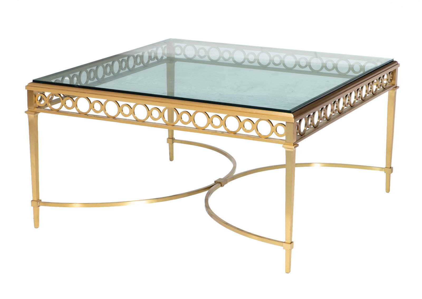 Maison Jansen-Style Cast-Brass and Glass Coffee Table (1 of 2)