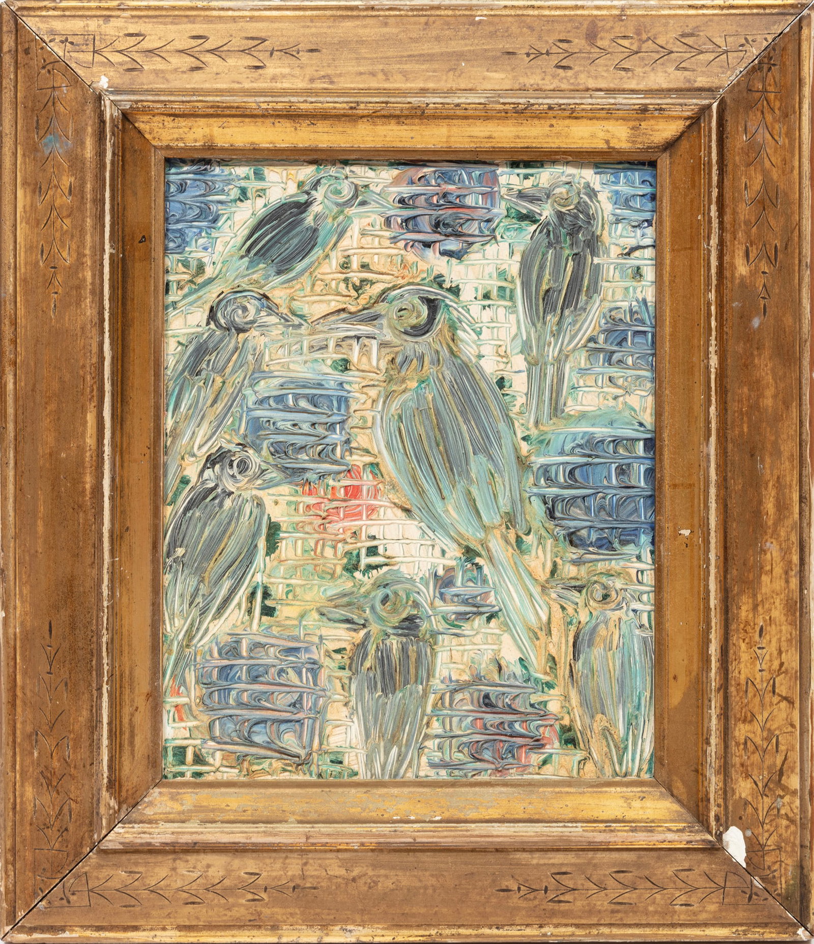 Hunt Slonem, Javas, 1992, oil on panel (1 of 2)