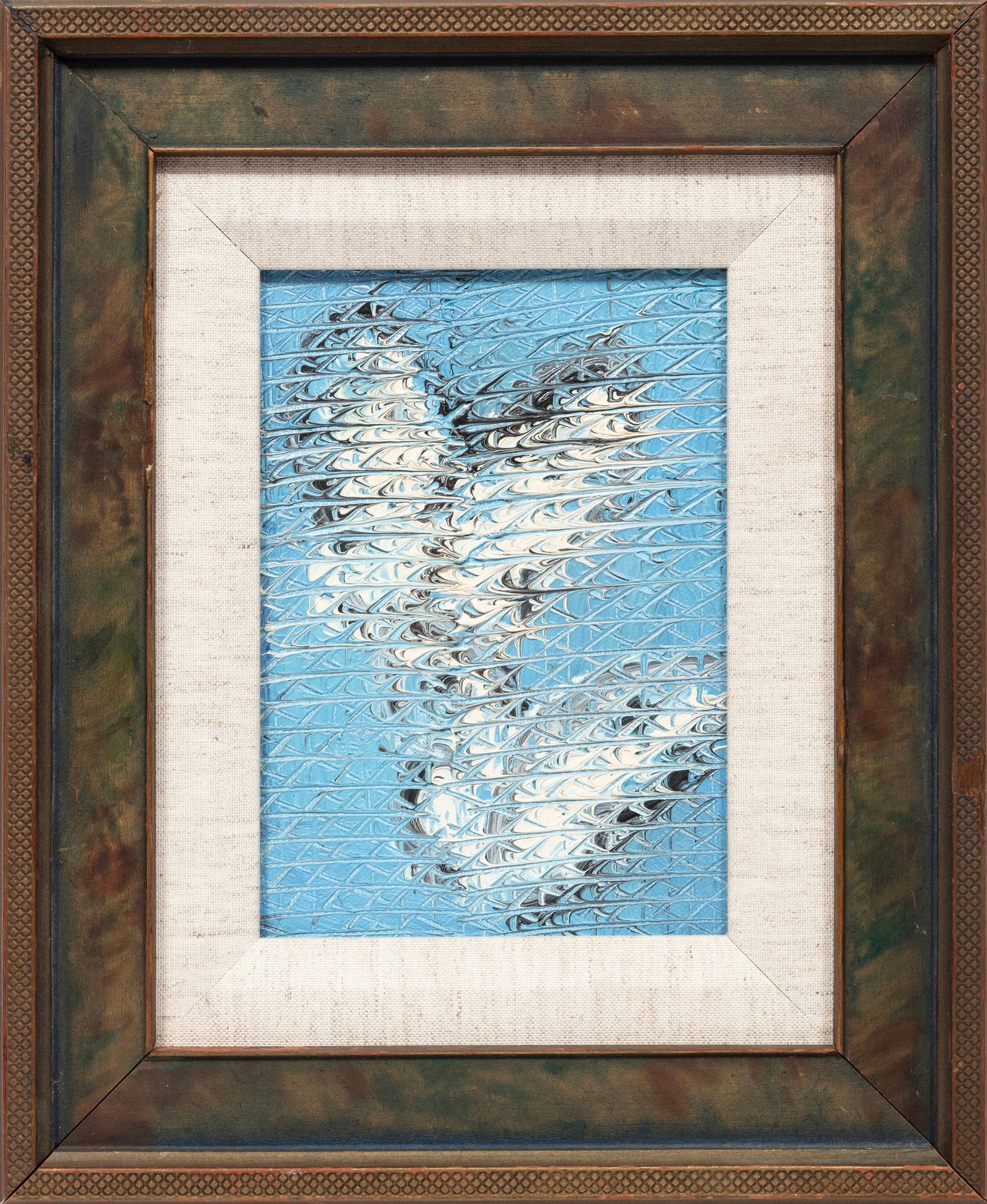Hunt Slonem, Untitled: Butterflies on Blue Background, 2000, oil on canvas (1 of 2)