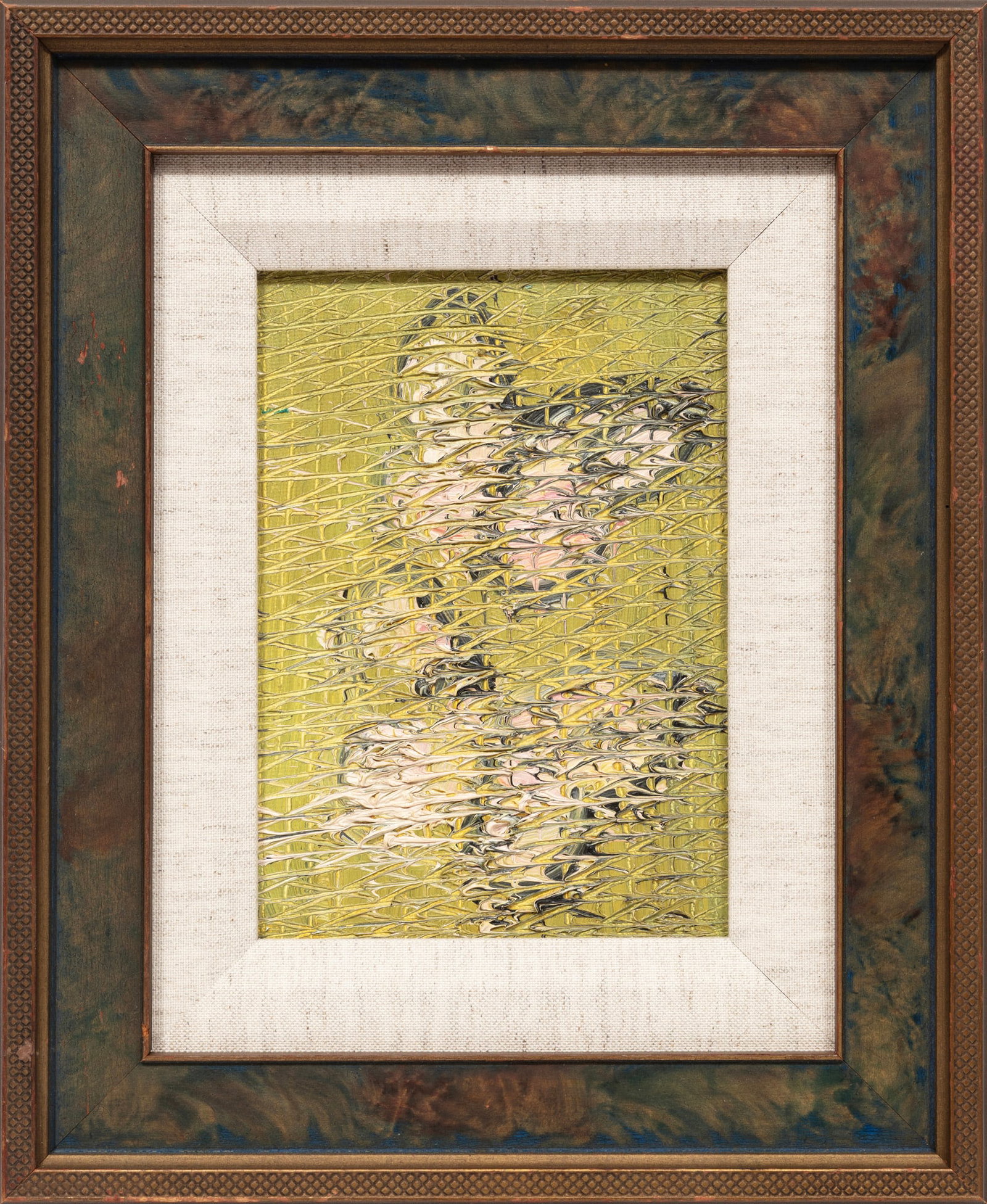 Hunt Slonem, Untitled: Butterflies on Green Background, 2000, oil on canvas (1 of 2)