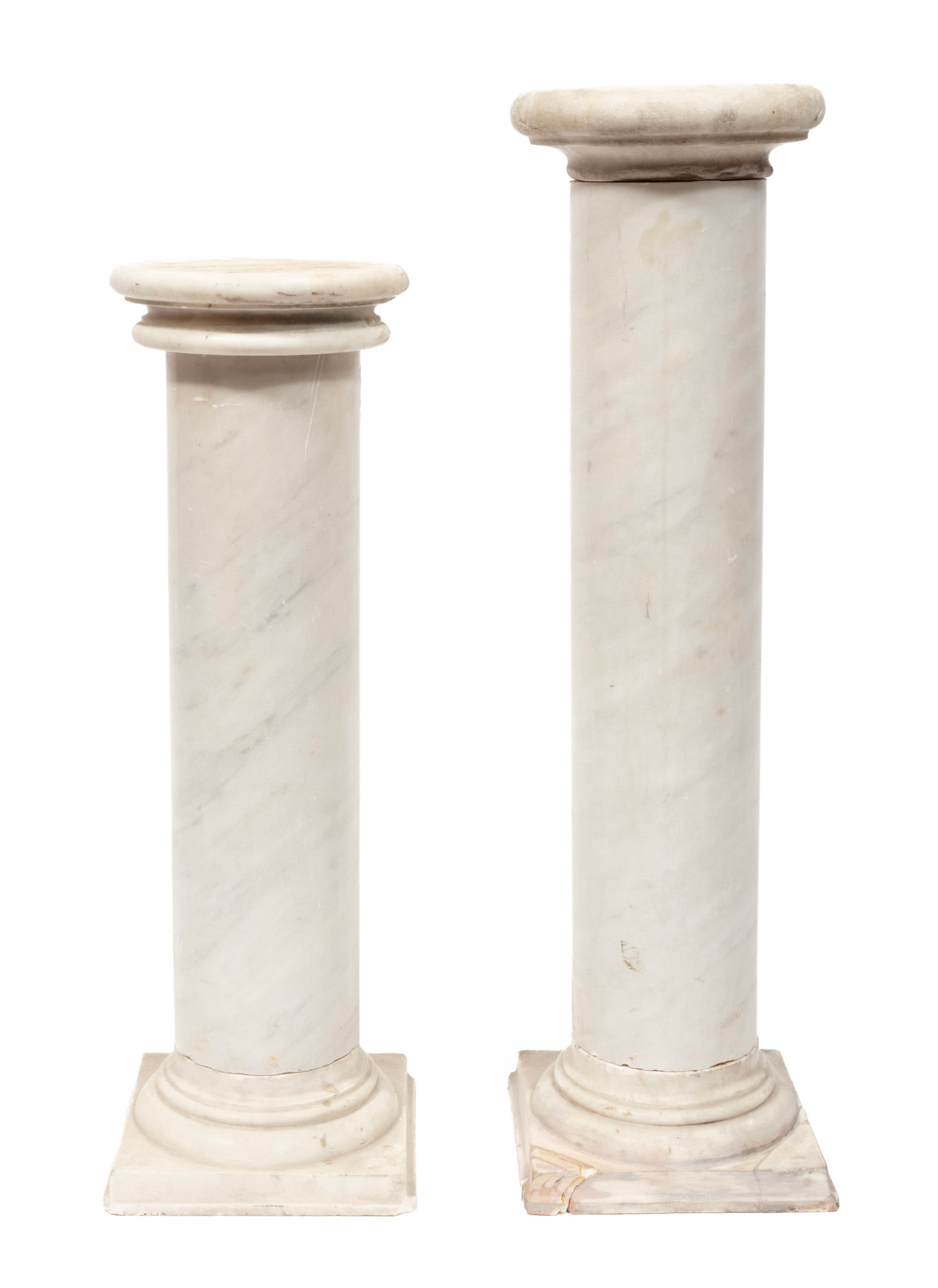 Pair of Diminutive Antique Marble Columns, Hunt Slonem Collection Provenance (1 of 7)