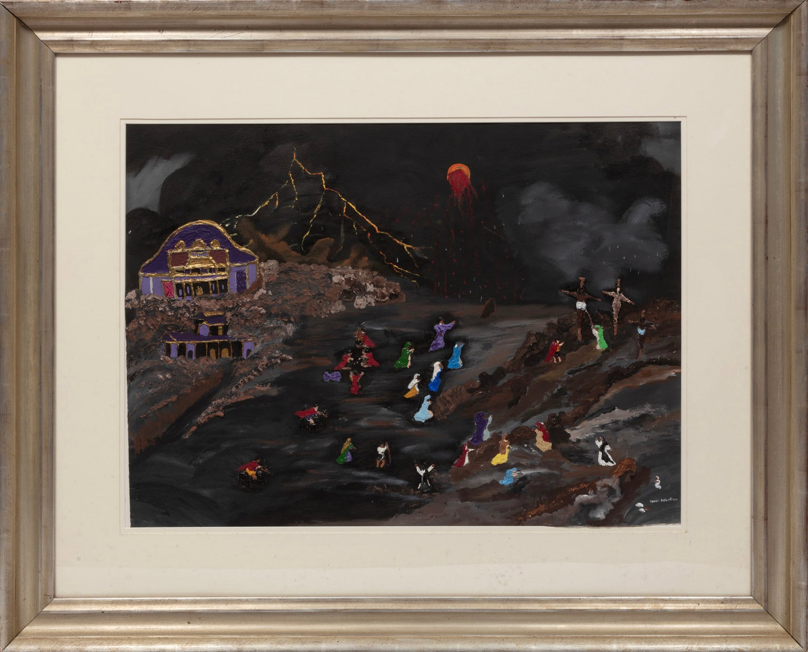 Sarah Albritton, The Crucifixion, 1996, mixed media on Arches paper (1 of 4)