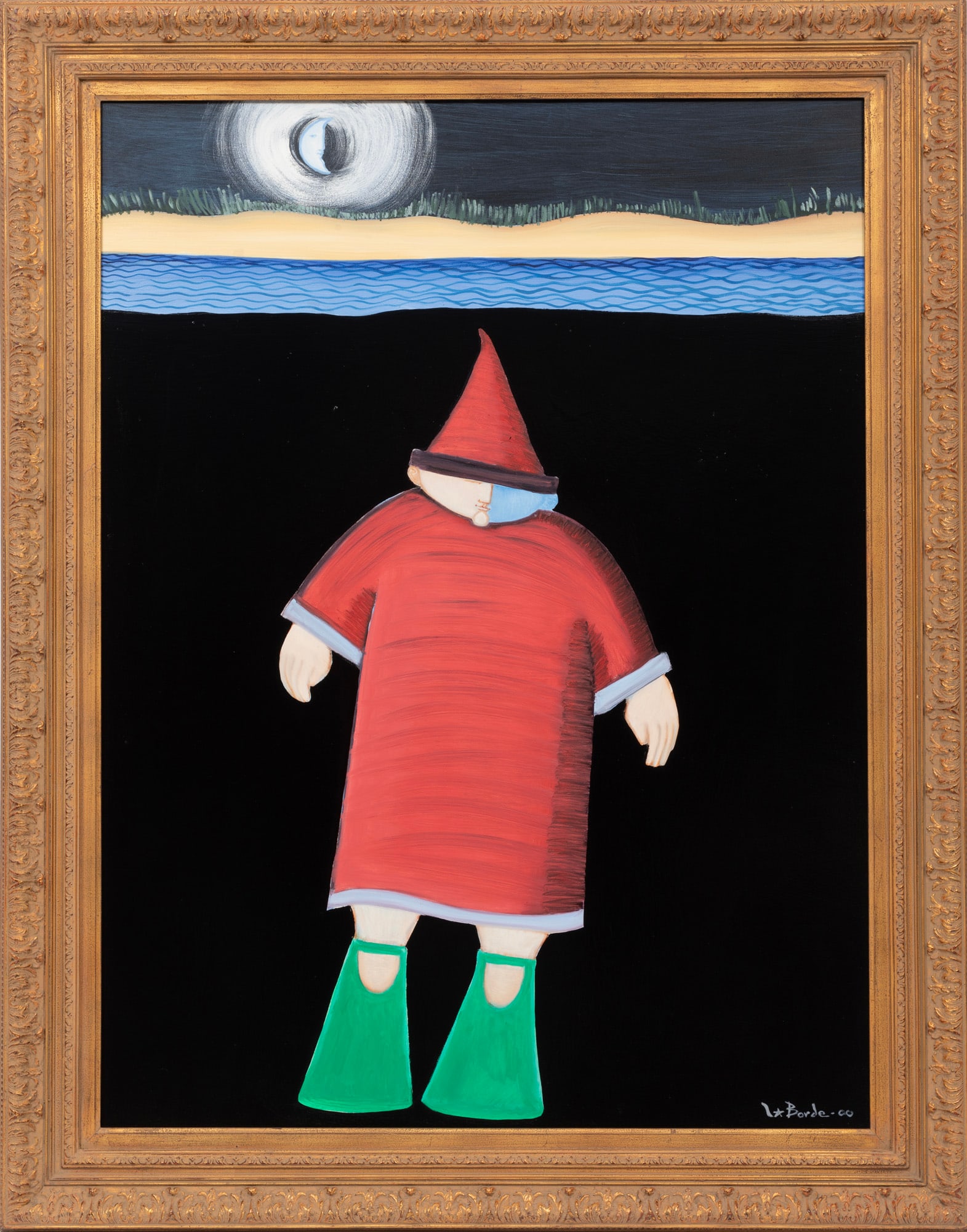 Martin Laborde, Bodo Wore His Green Flippers for the Big Swim, 2000, oil on canvas (1 of 3)