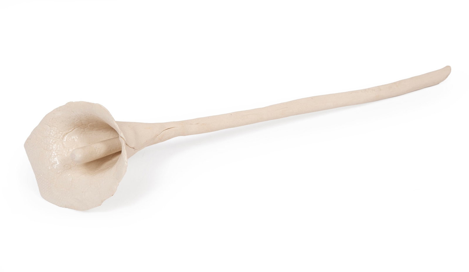 Frank Fleming, Calla Lily, ceramic: Frank Fleming American/Alabama, 1940-2018 "Calla Lily" ceramic signed on stem. 2 3/8 x 12 3/4 x 3 1/4 in. (6 x 32.4 x 8.3 cm.)