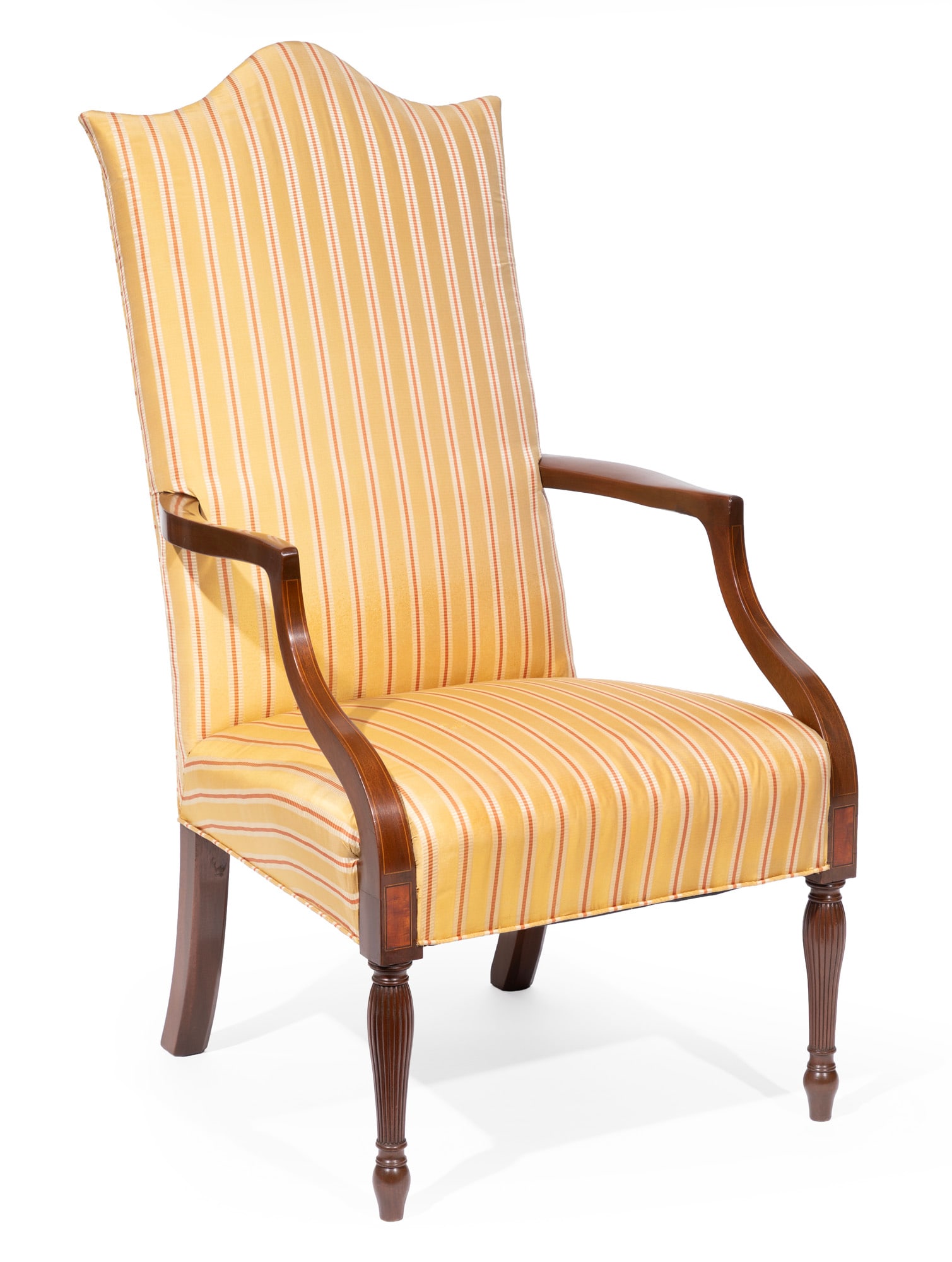 Ruppert Kohlmaier Sr. and Jr., New Orleans, Federal-Style Mahogany, Cypress & Holly Lolling Chair (1 of 5)