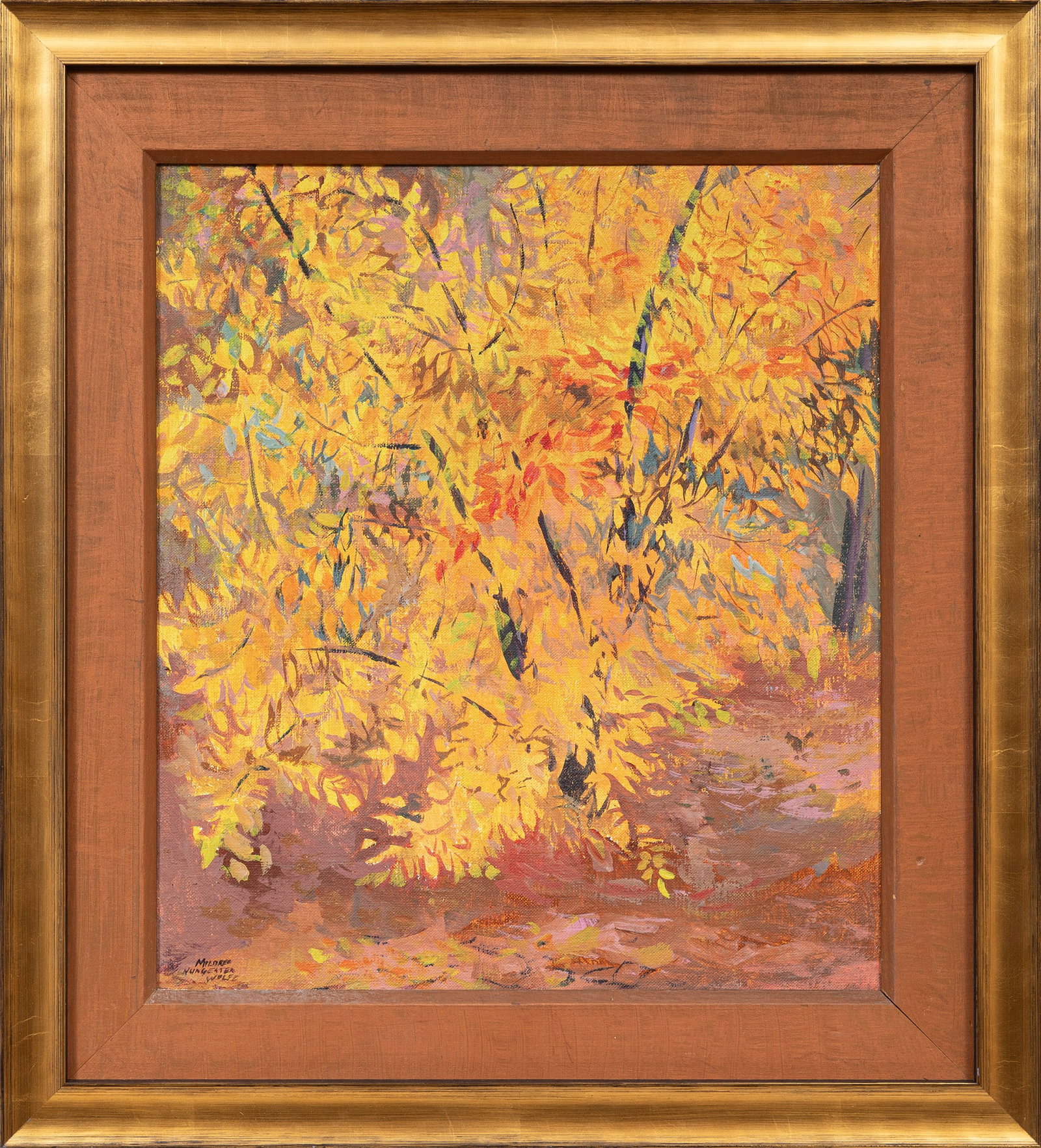 Mildred Wolfe, Fall Foliage, oil on canvas (1 of 4)
