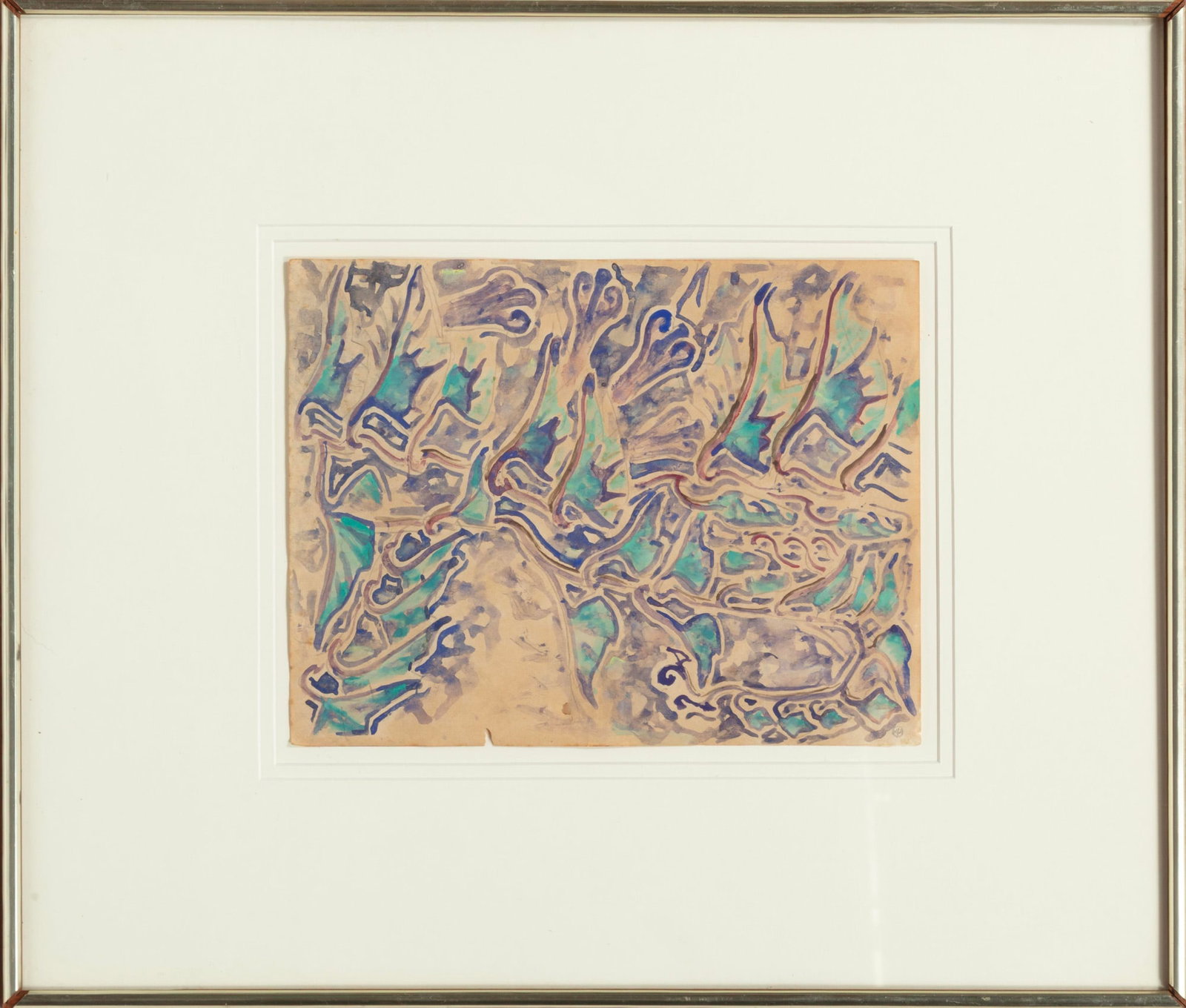 Walter Anderson, Morning Glory, watercolor and graphite on paper: Walter Inglis Anderson American/Mississippi, 1903-1965 "Morning Glory" watercolor and graphite on paper estate stamp lower right, inscribed with title en verso, framed. 8 1/2 x 11 in. (21.6 x 27.9 cm.