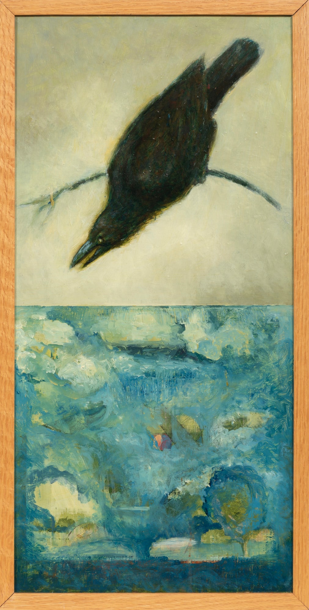 Gaither Pope, Follows the Blue Music, oil on masonite (1 of 3)