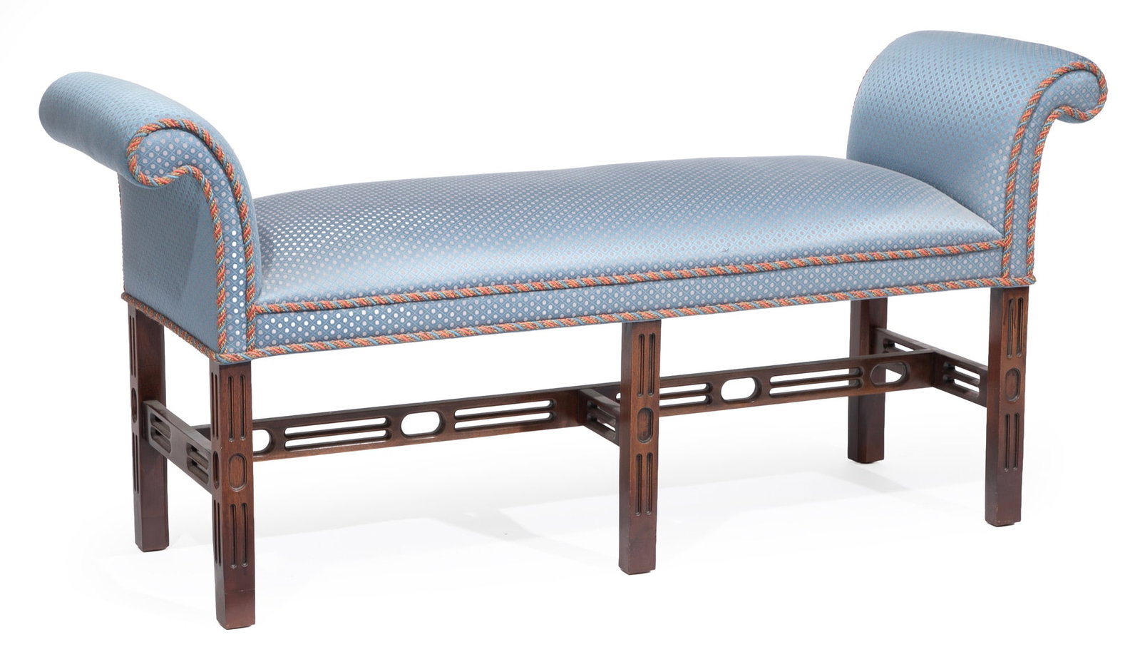 Chippendale-Style Carved Walnut Bench, by Southwood, Hickory, North Carolina, (1 of 3)