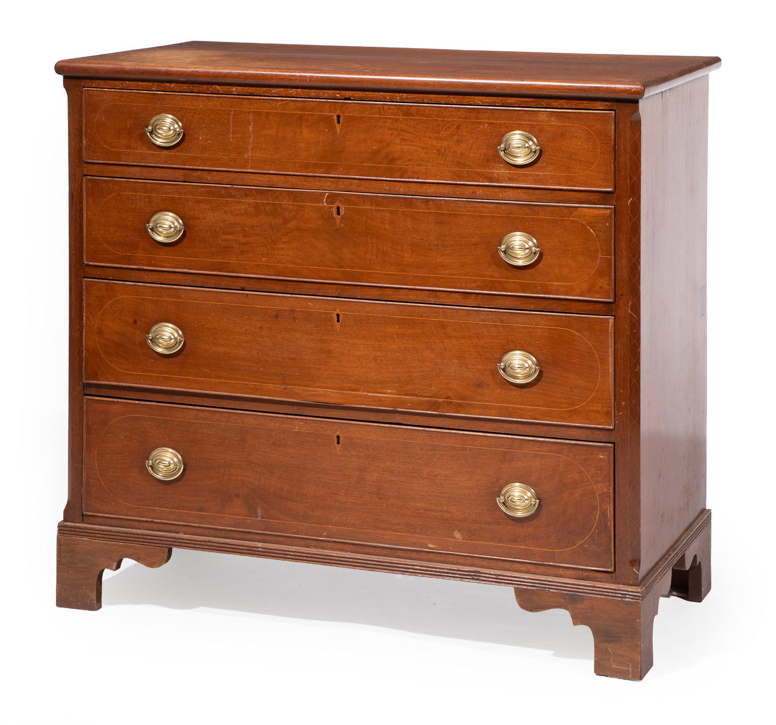 American Federal String Inlaid Mahogany Tennessee Chest of Drawers (1 of 3)