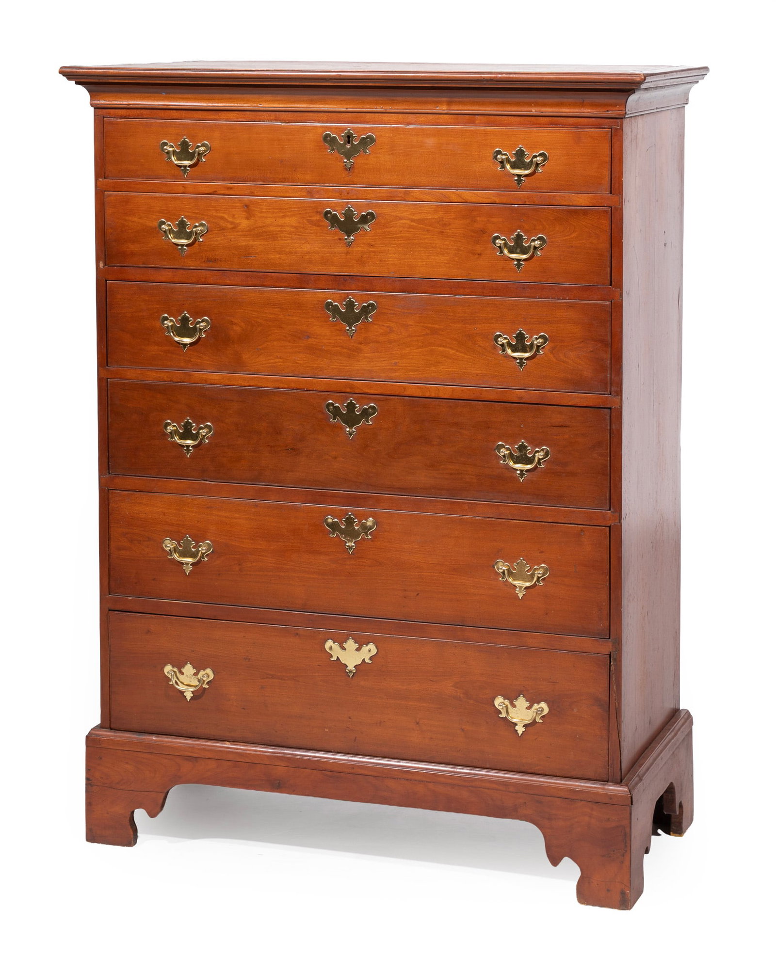 American Chippendale Cherry Tall Chest of Drawers (1 of 4)