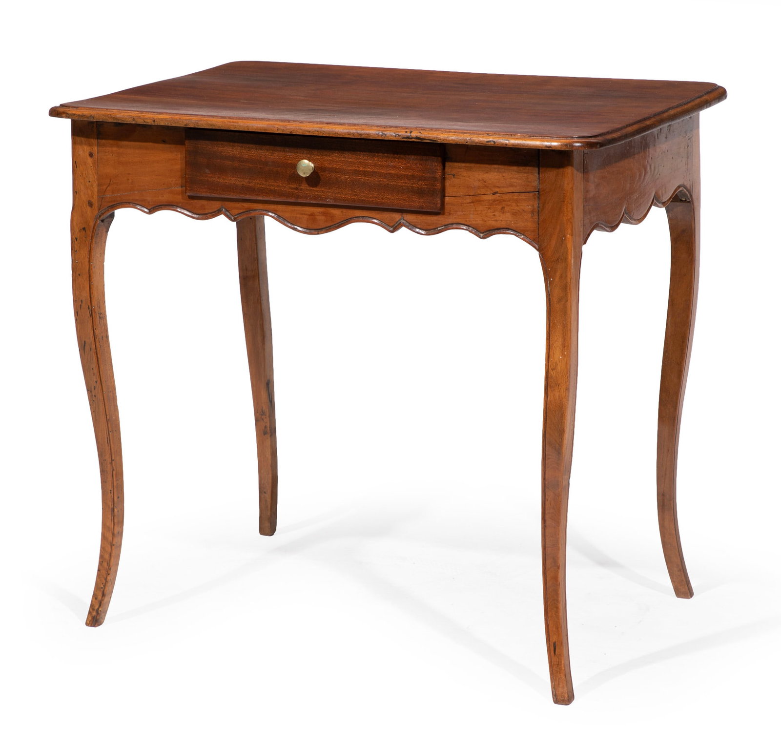 French Creole-Style Carved Mixed Woods Cabriole Leg Table (1 of 3)
