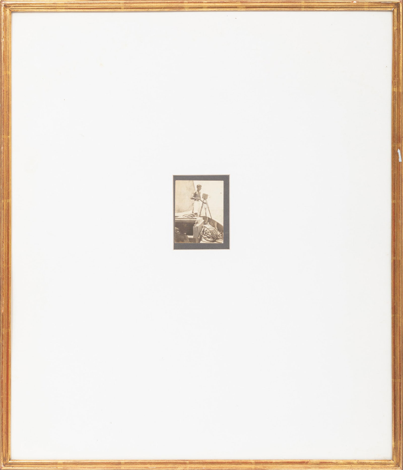Fonville Winans, Self Portrait Dock of the Flying Dutchman, Grand Isle, 1933, gelatin silver print (1 of 4)