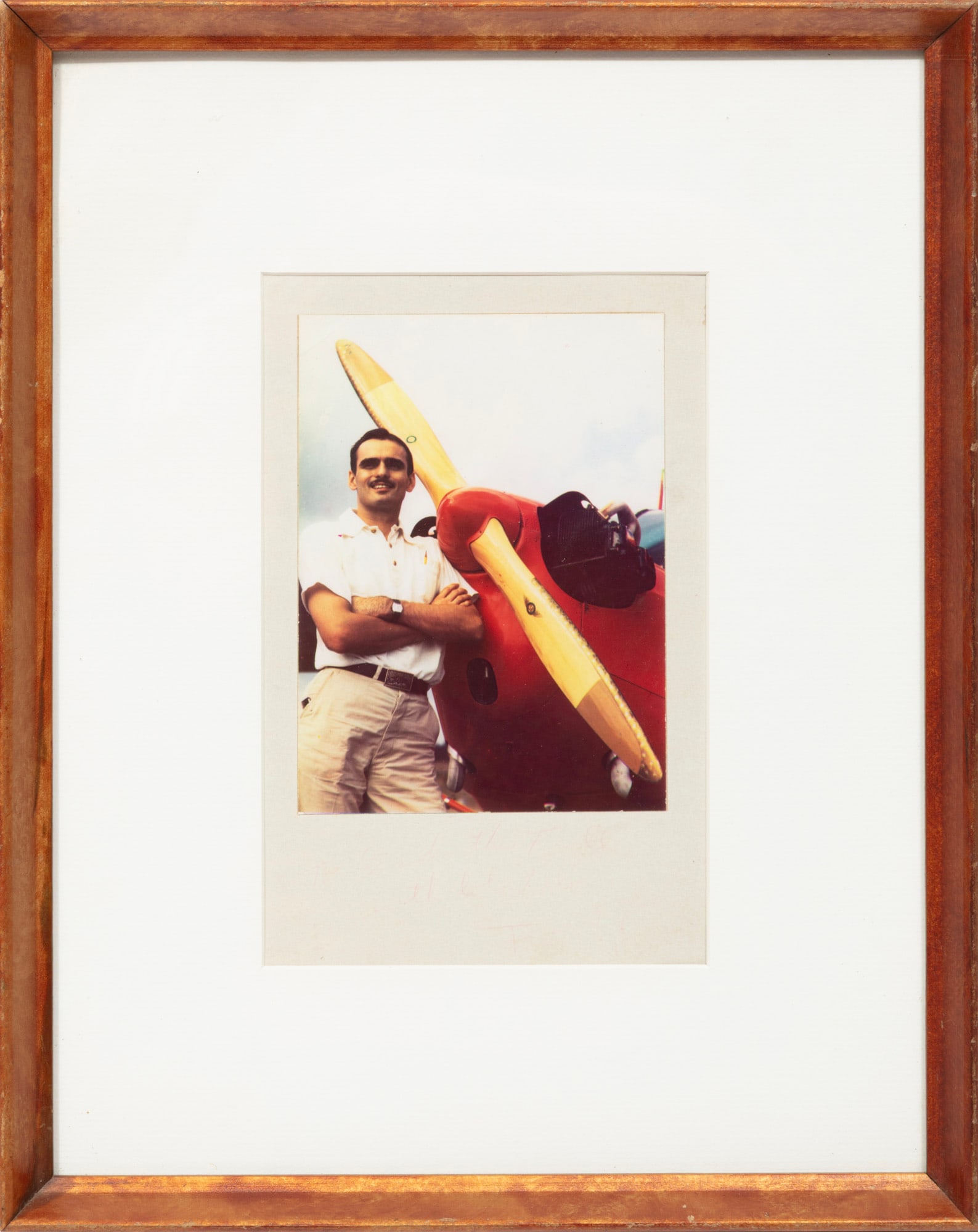 Fonville Winans, Self Portrait by Airplane, c. 1945, Kodachrome print laid on board (1 of 3)