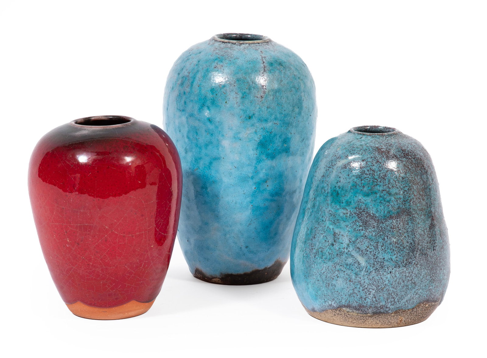 Three Ben Owen III Art Pottery Vases (1 of 4)