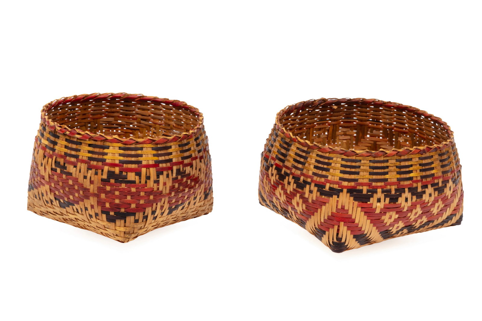 Two Chitimacha Single Weave Bowl-Shaped Baskets (1 of 4)