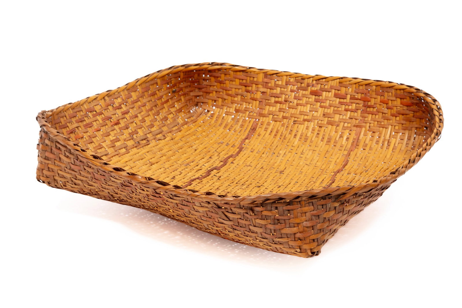 Chitimacha Double Weave Winnowing Tray Basket (1 of 5)
