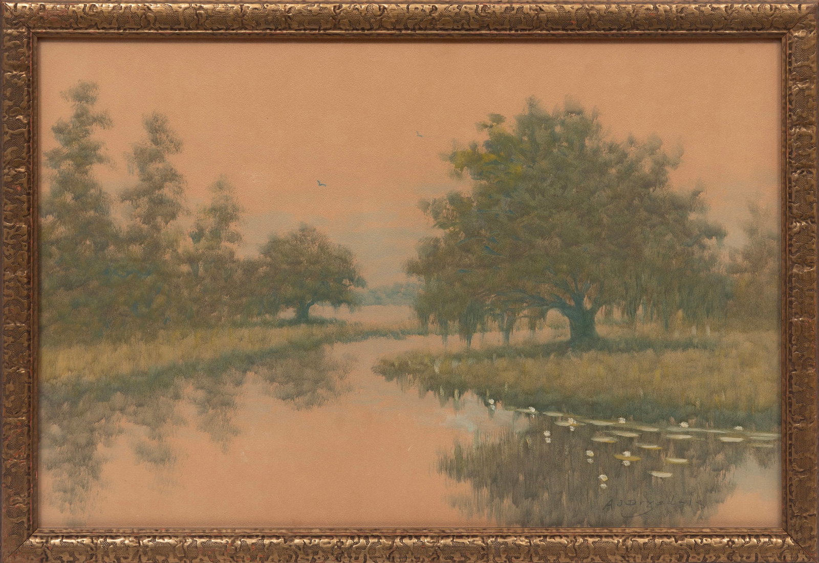 Alexander John Drysdale, Louisiana Bayou Country, oil wash on board (1 of 4)