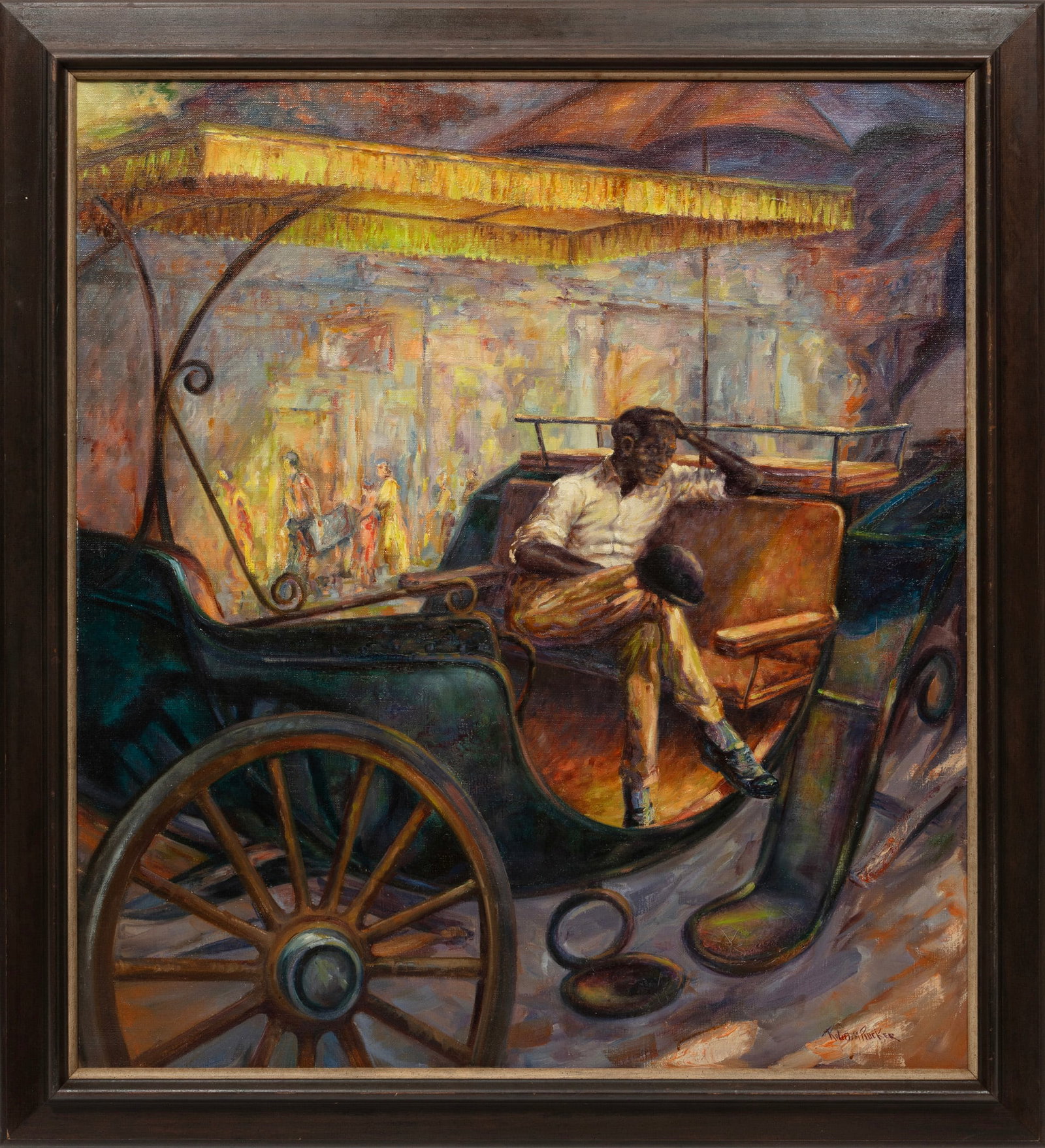 Robert Rucker, Waiting for a Rider, oil on canvas (1 of 3)