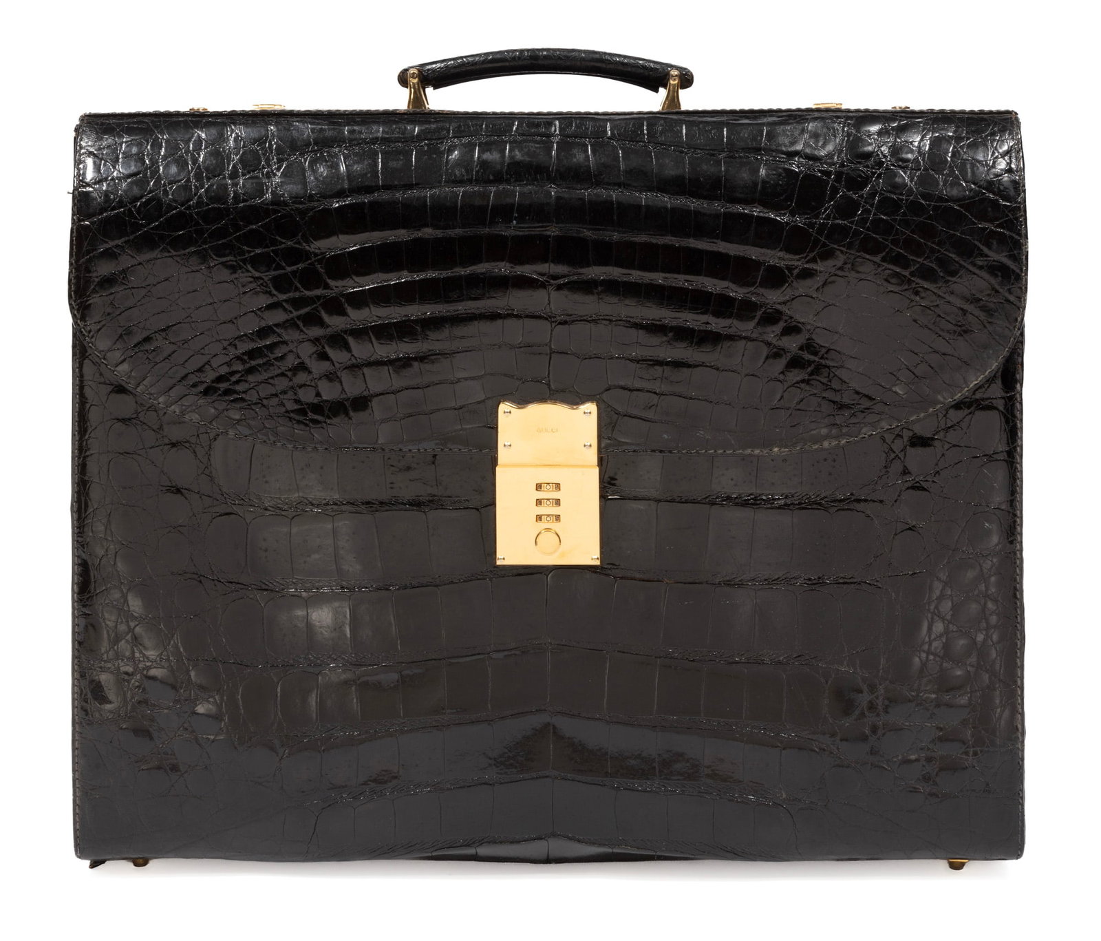 Vintage Gucci Back Crocodile Briefcase (1 of 11)