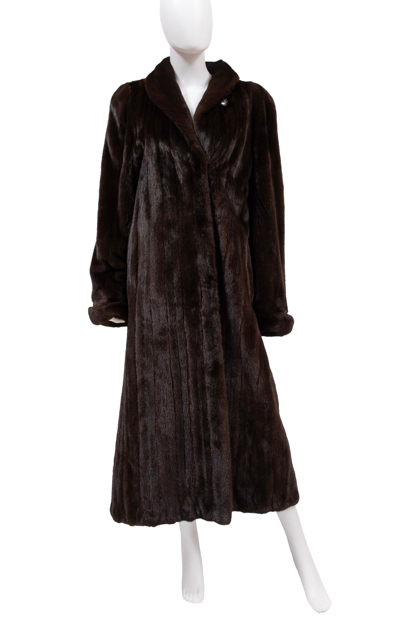 Full Length Mahoghany Mink Fur Coat: Full Length Mahoghany Mink Fur Coat
