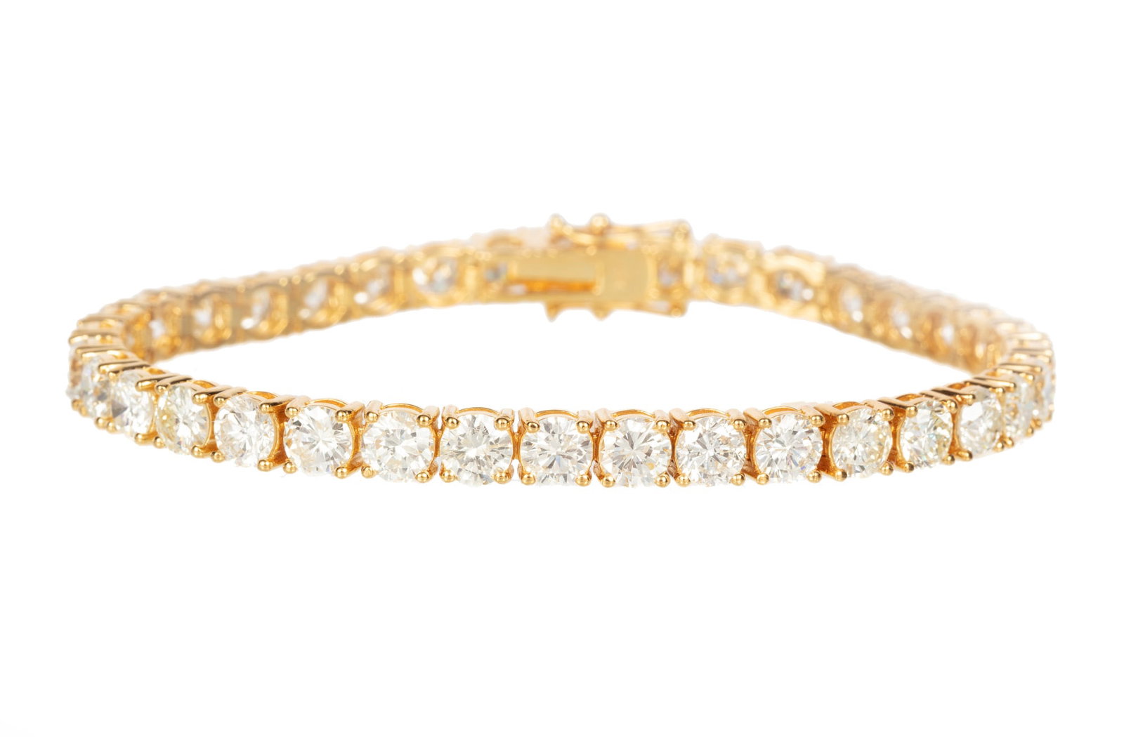 14 kt. Yellow Gold and Diamond Tennis Bracelet | 14.47 tcw (1 of 3)
