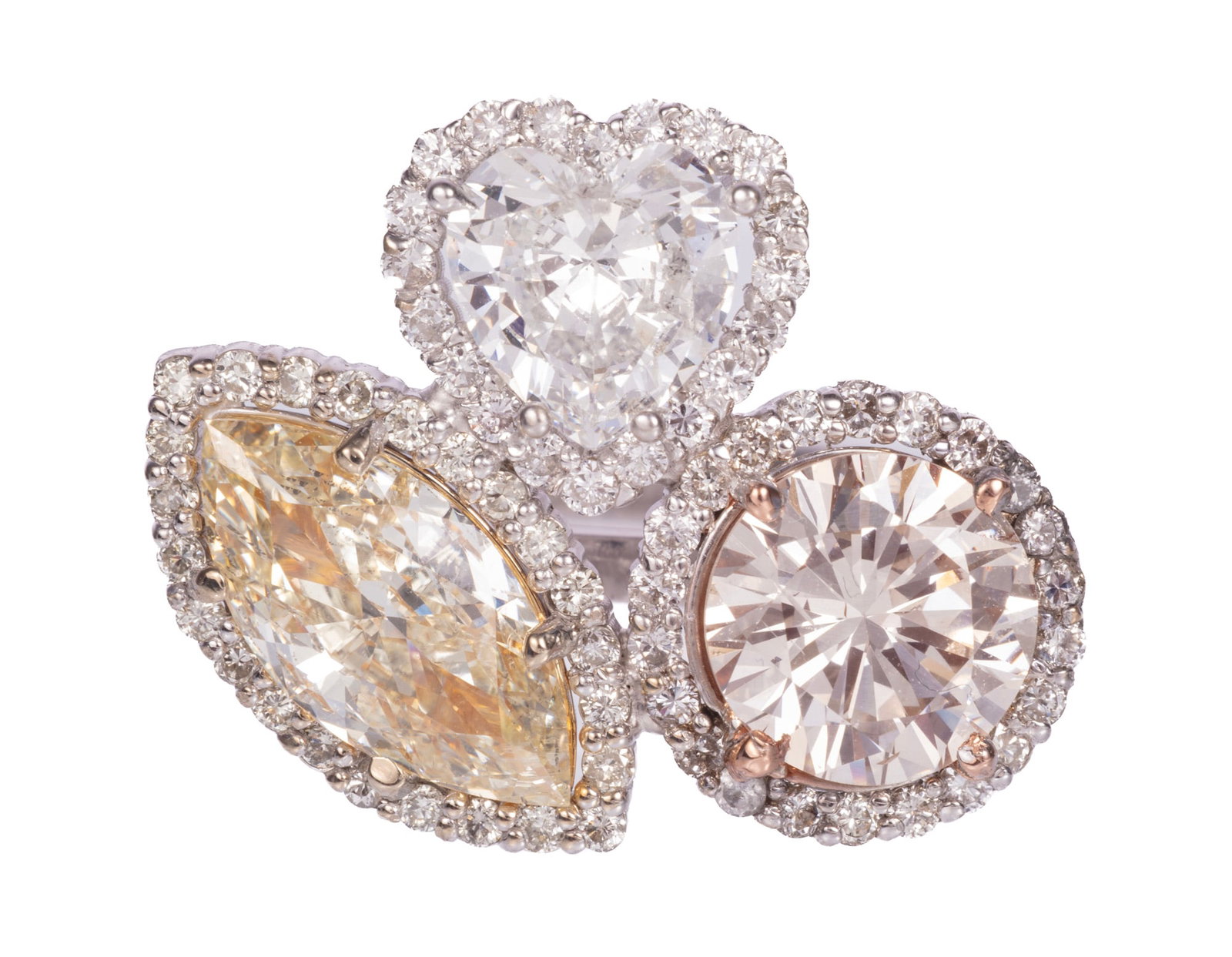 18 kt. White Gold and Diamond Three Stone Ring | 4.48 tcw (1 of 3)
