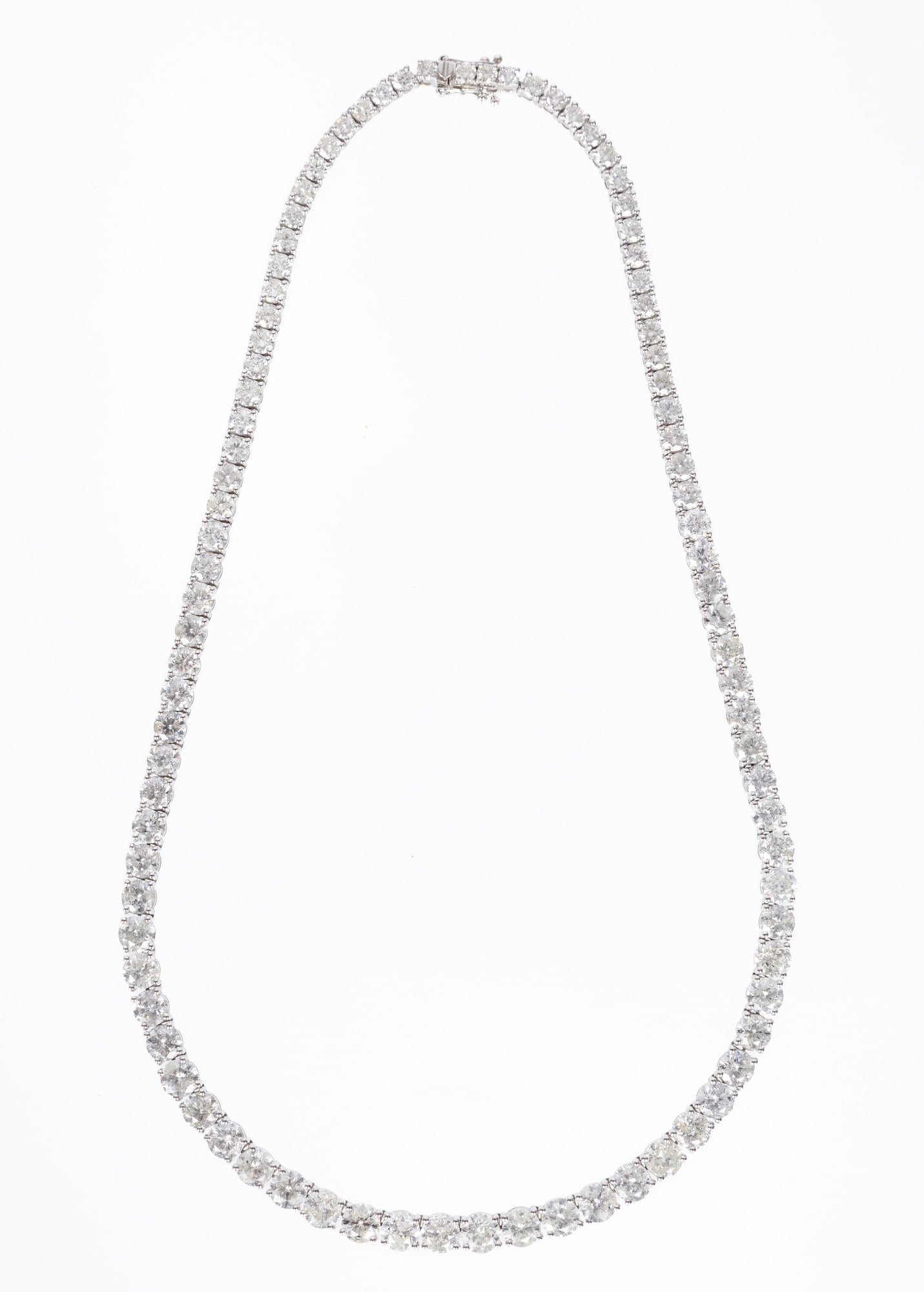 Platinum and Graduated Diamond Necklace | 39.18 tcw (1 of 6)